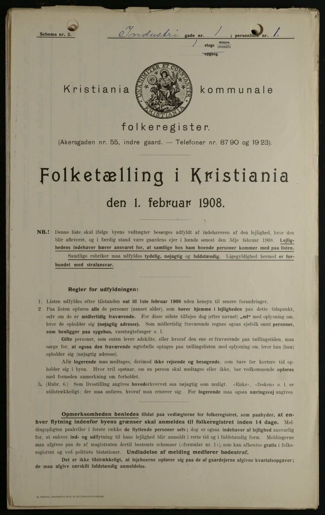 OBA, Municipal Census 1908 for Kristiania, 1908, p. 38810