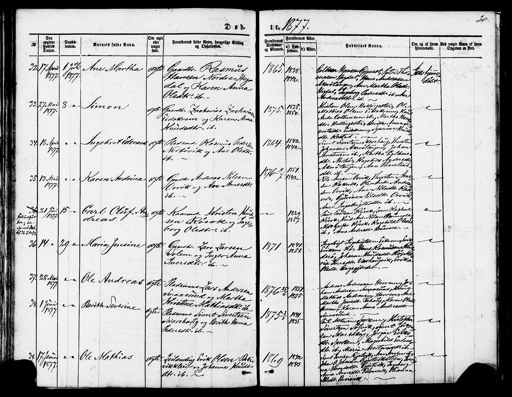 Ministerialprotokoller, klokkerbøker og fødselsregistre - Møre og Romsdal, AV/SAT-A-1454/560/L0720: Parish register (official) no. 560A04, 1873-1878, p. 30