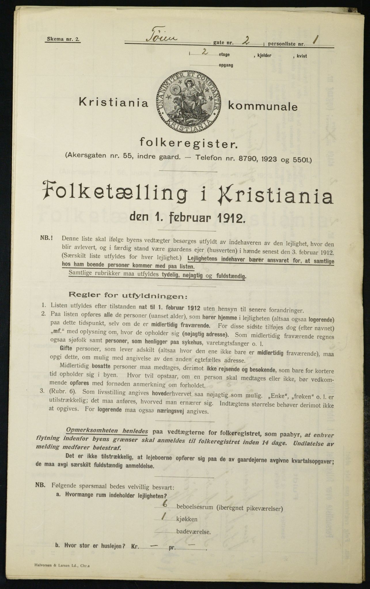 OBA, Municipal Census 1912 for Kristiania, 1912, p. 117527