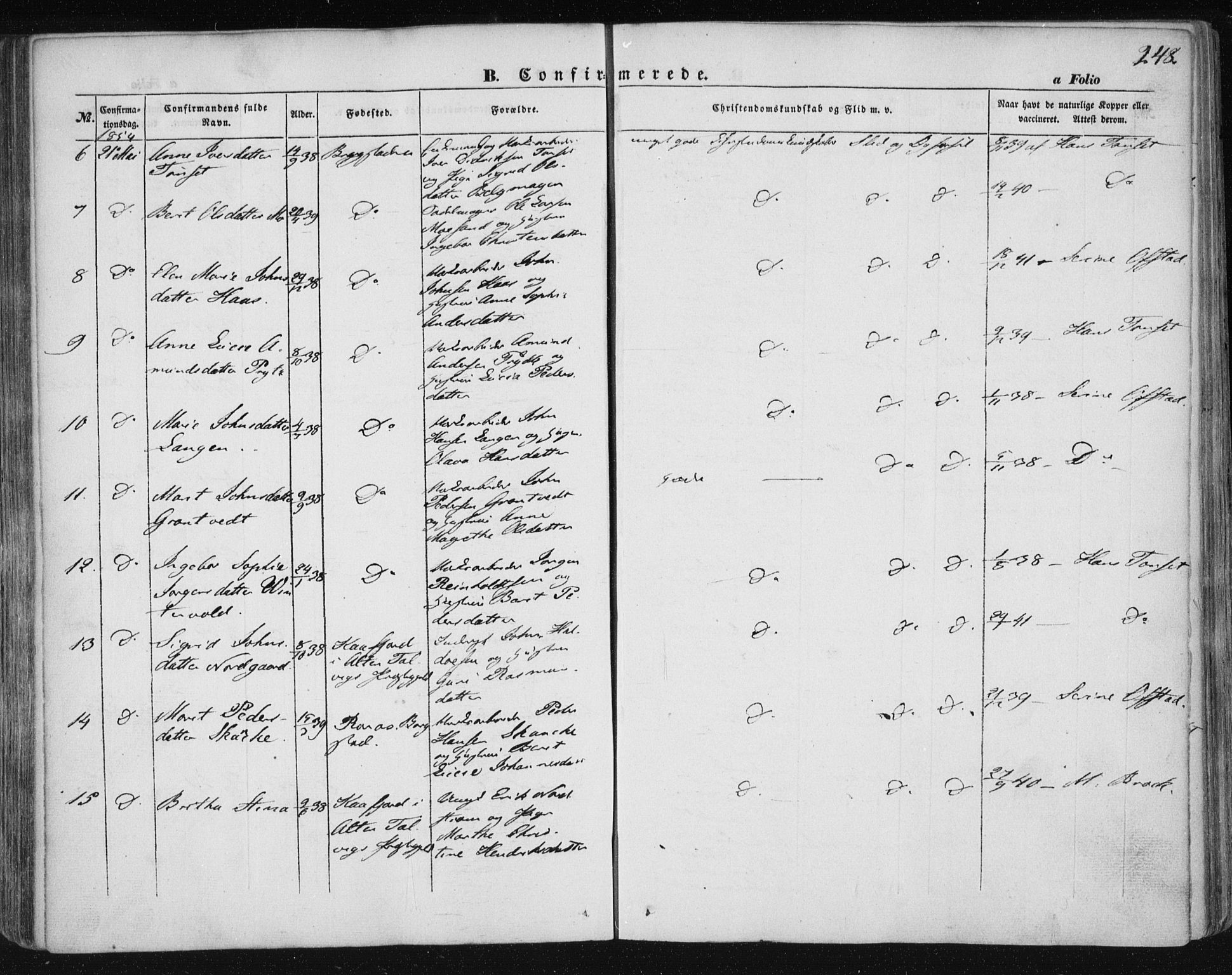 Ministerialprotokoller, klokkerbøker og fødselsregistre - Sør-Trøndelag, AV/SAT-A-1456/681/L0931: Parish register (official) no. 681A09, 1845-1859, p. 248