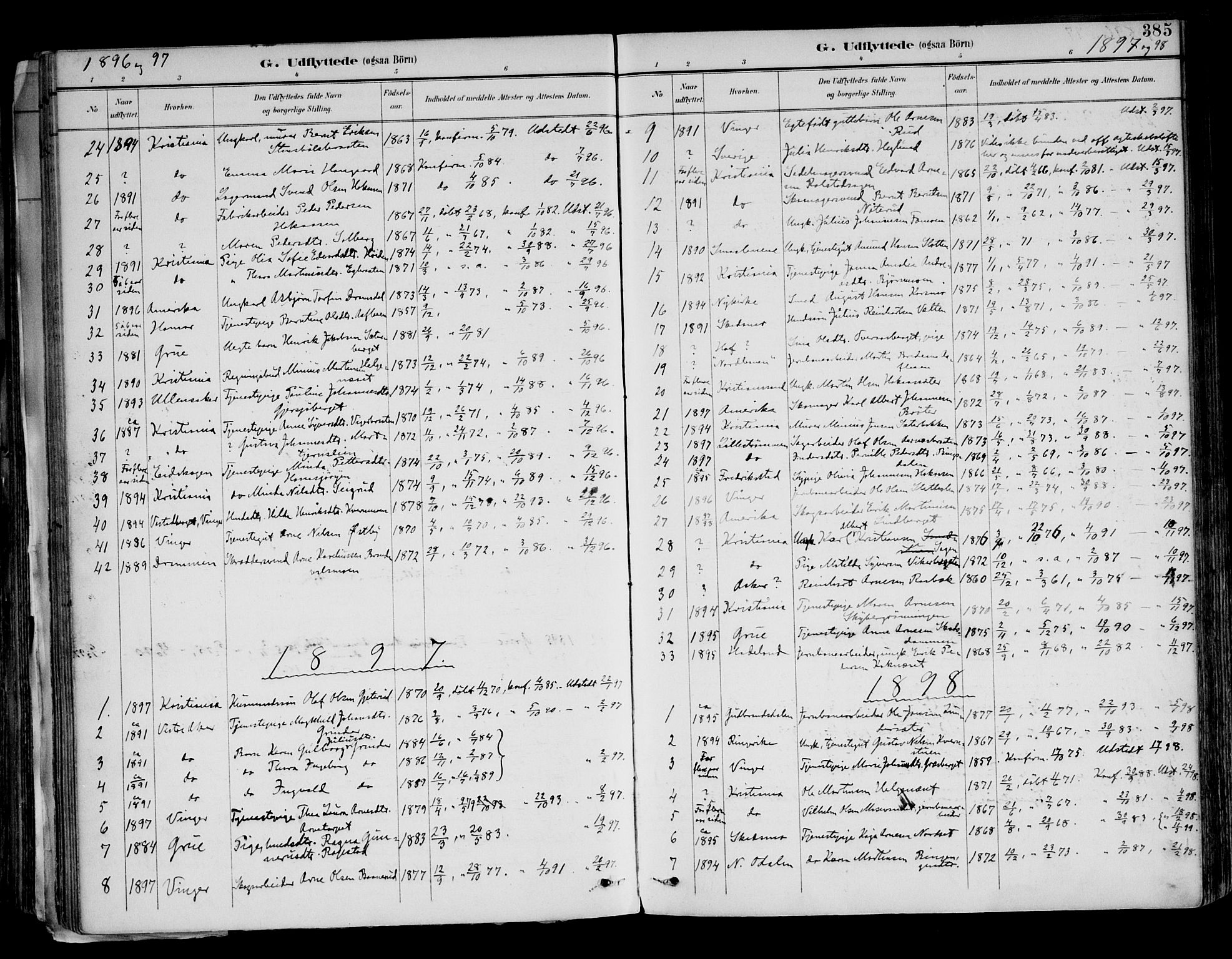 Brandval prestekontor, AV/SAH-PREST-034/H/Ha/Haa/L0003: Parish register (official) no. 3, 1894-1909, p. 385