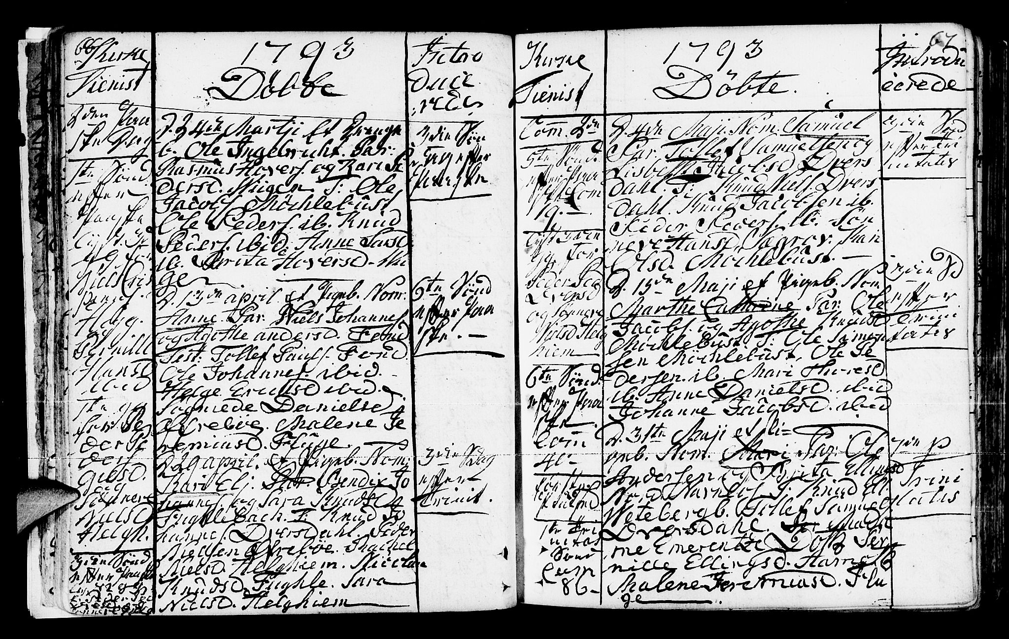 Jølster sokneprestembete, AV/SAB-A-80701/H/Haa/Haaa/L0006: Parish register (official) no. A 6, 1790-1821, p. 66-67