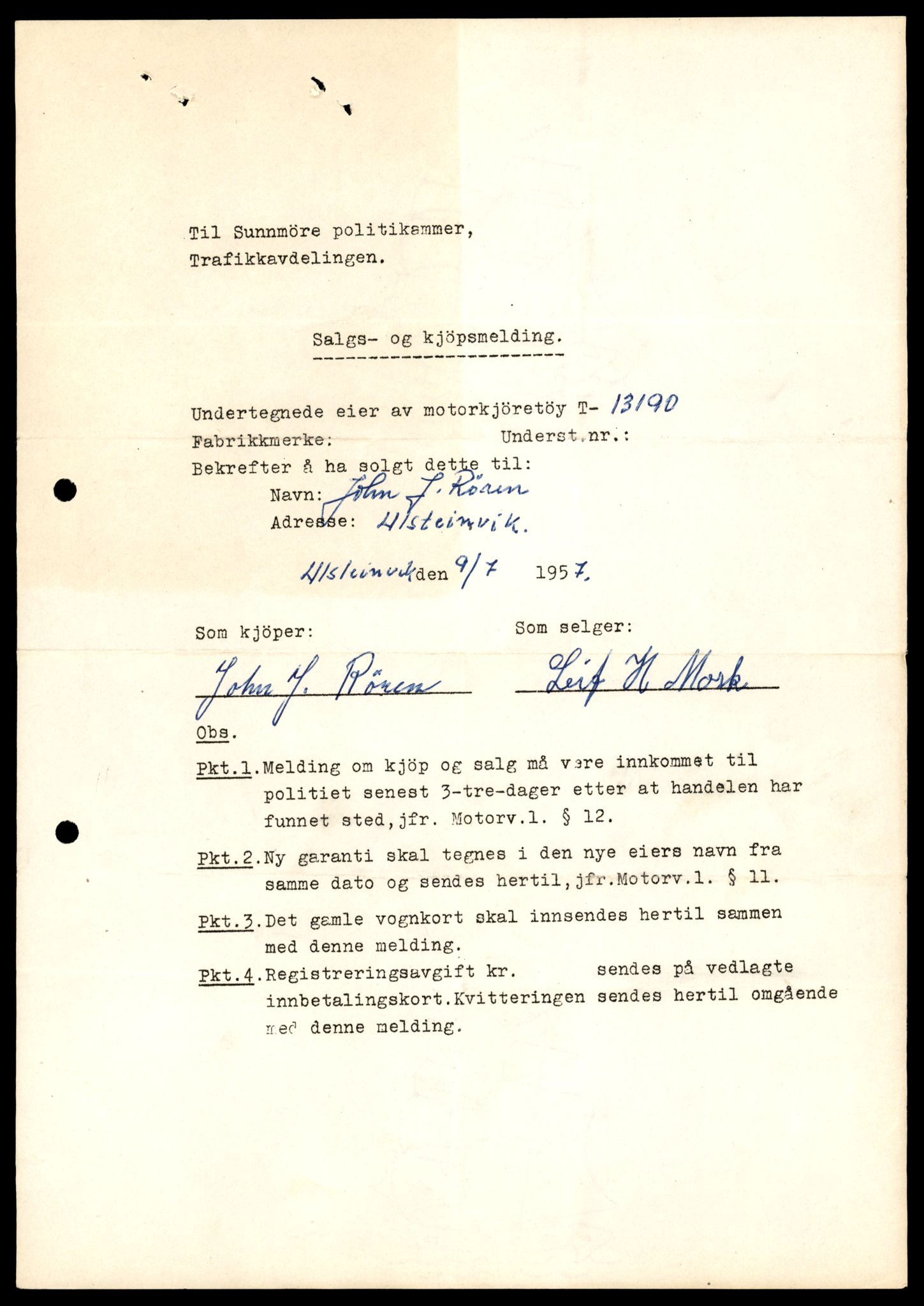 Møre og Romsdal vegkontor - Ålesund trafikkstasjon, AV/SAT-A-4099/F/Fe/L0038: Registreringskort for kjøretøy T 13180 - T 13360, 1927-1998, p. 179