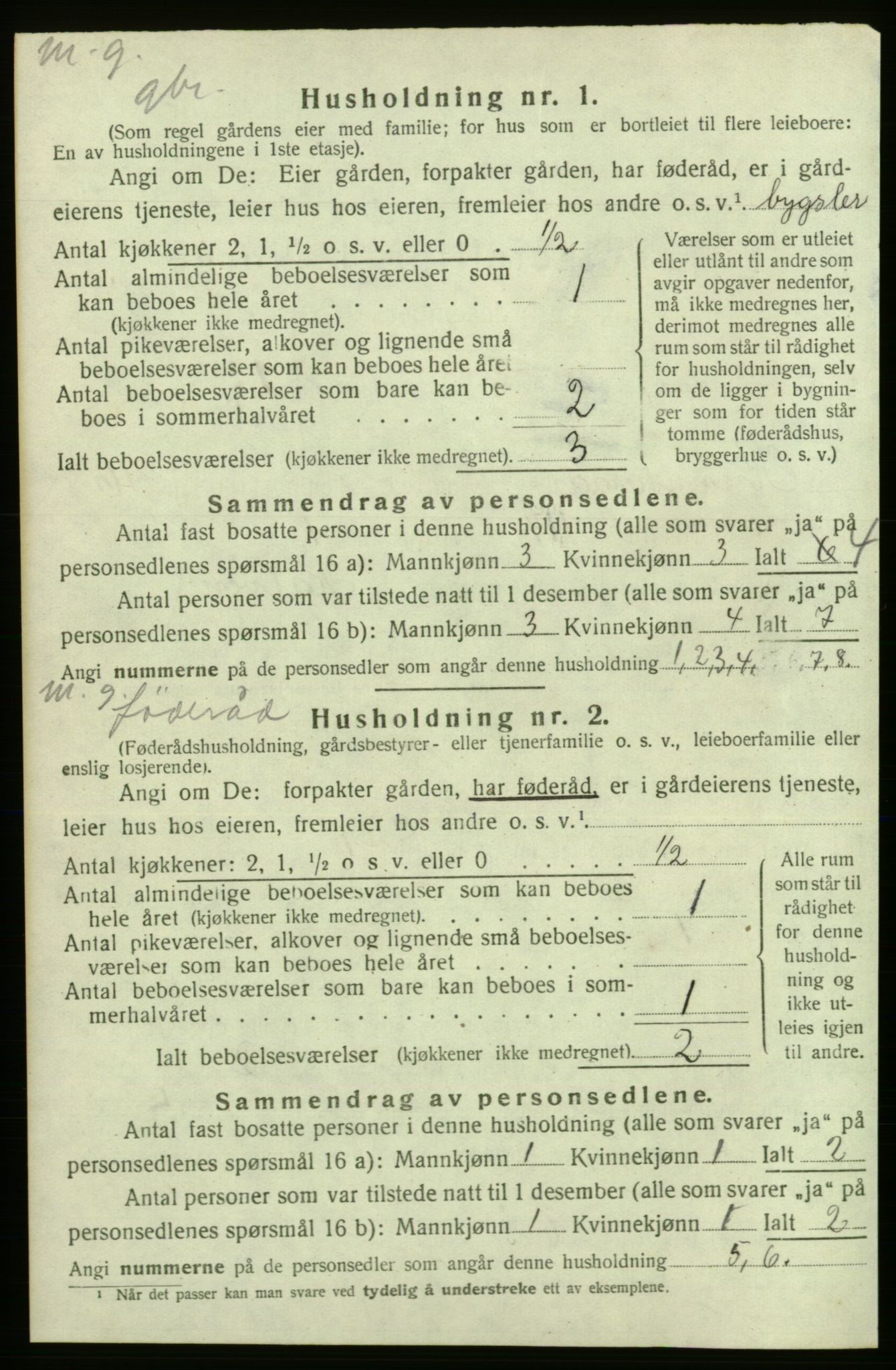 SAB, 1920 census for Kvinnherad, 1920, p. 2282