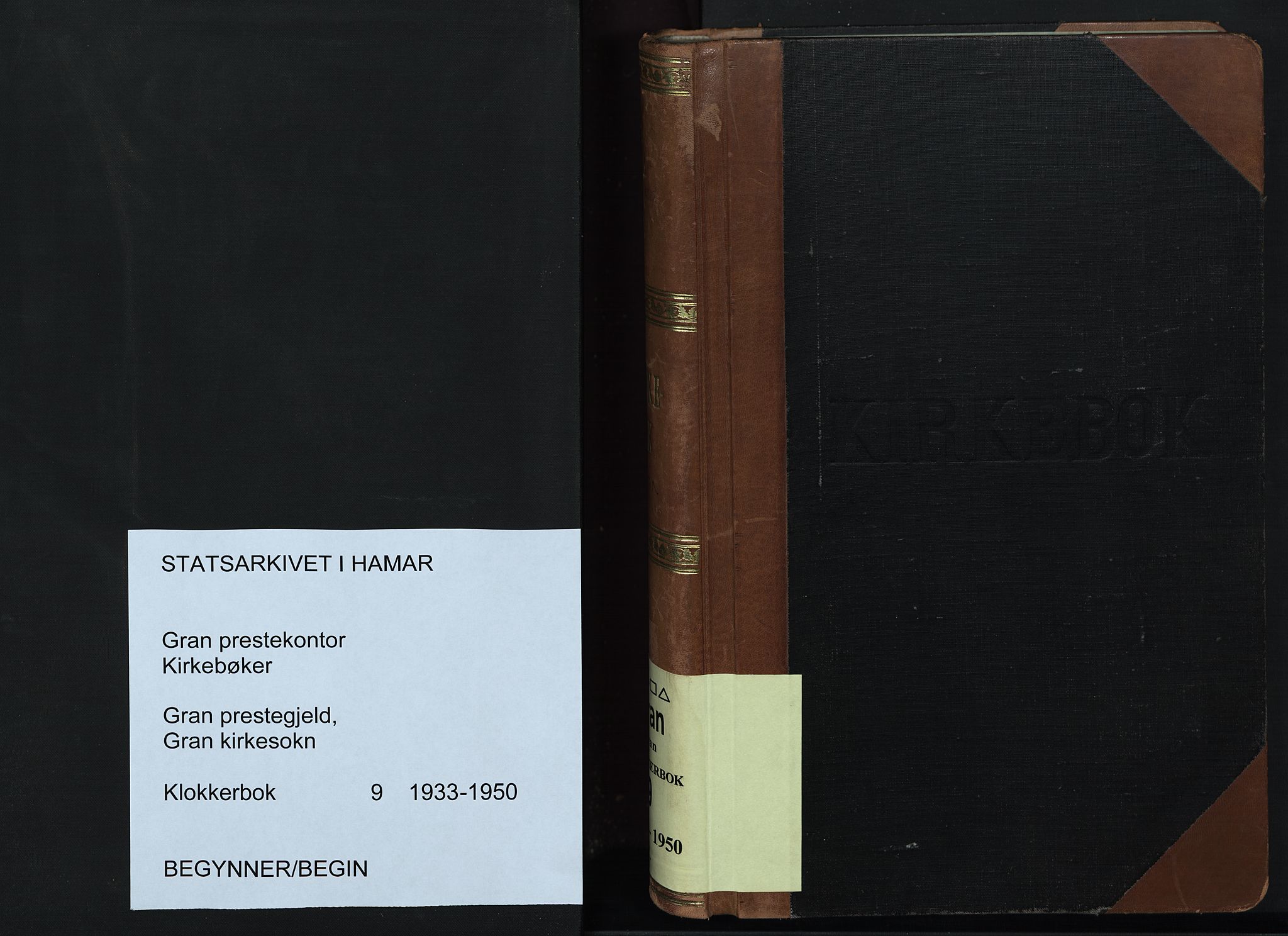 Gran prestekontor, SAH/PREST-112/H/Ha/Hab/L0009: Parish register (copy) no. 9, 1933-1950