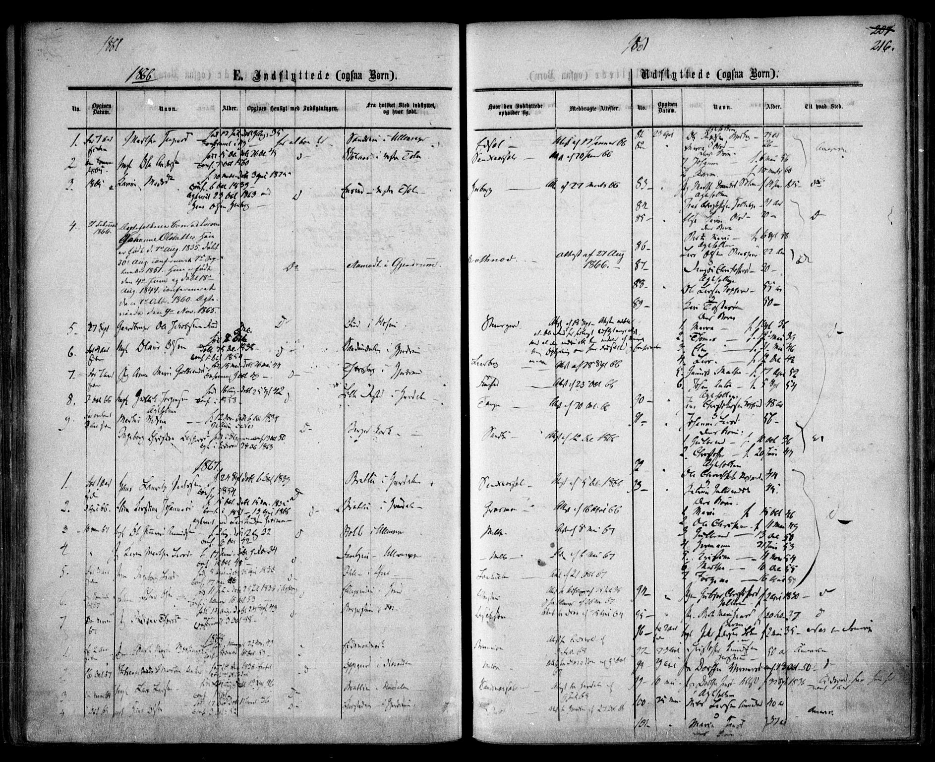 Nannestad prestekontor Kirkebøker, AV/SAO-A-10414a/F/Fa/L0012: Parish register (official) no. I 12, 1860-1872, p. 216