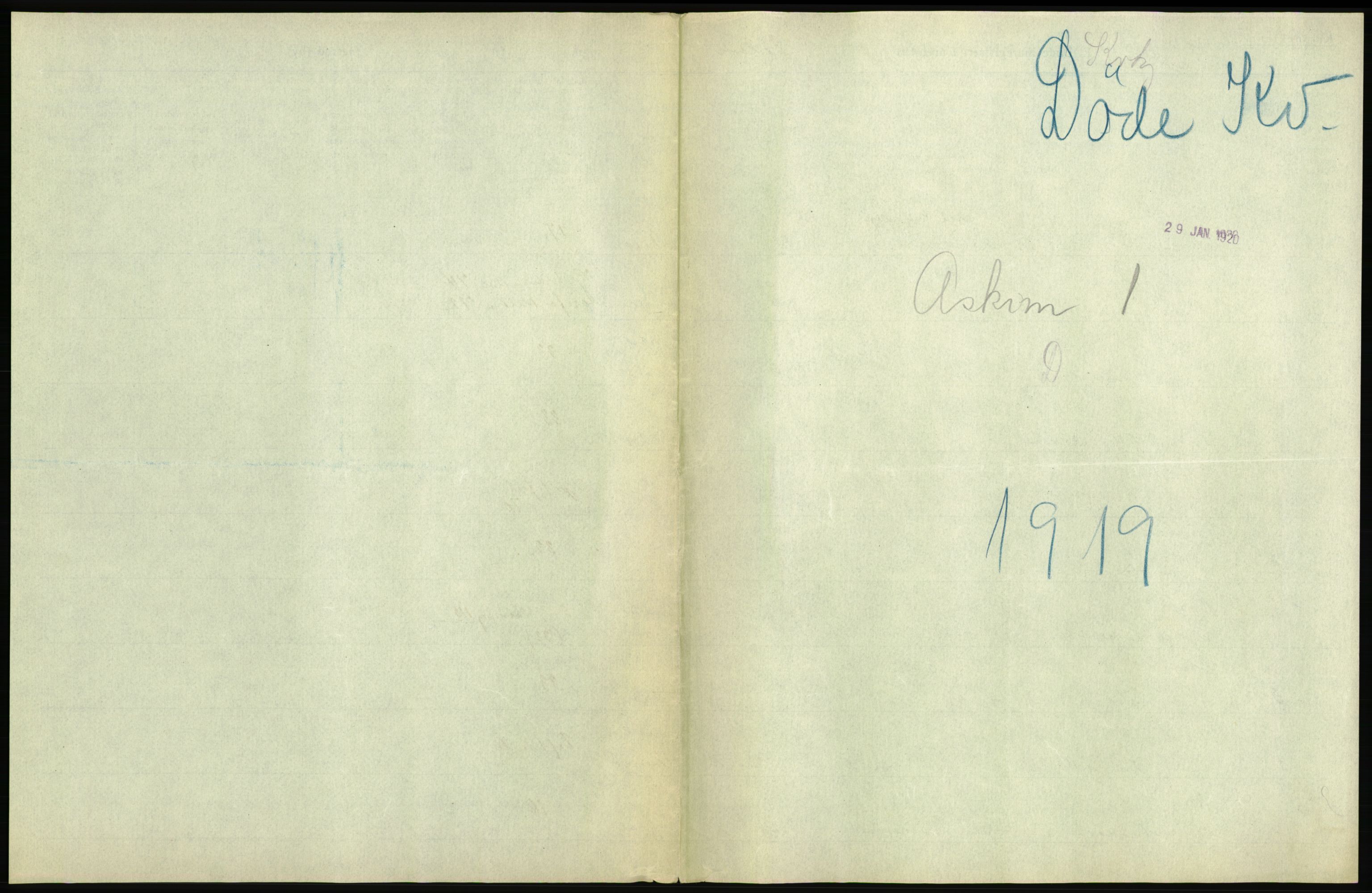 Statistisk sentralbyrå, Sosiodemografiske emner, Befolkning, RA/S-2228/D/Df/Dfb/Dfbi/L0003: Østfold fylke: Døde. Bygder og byer., 1919