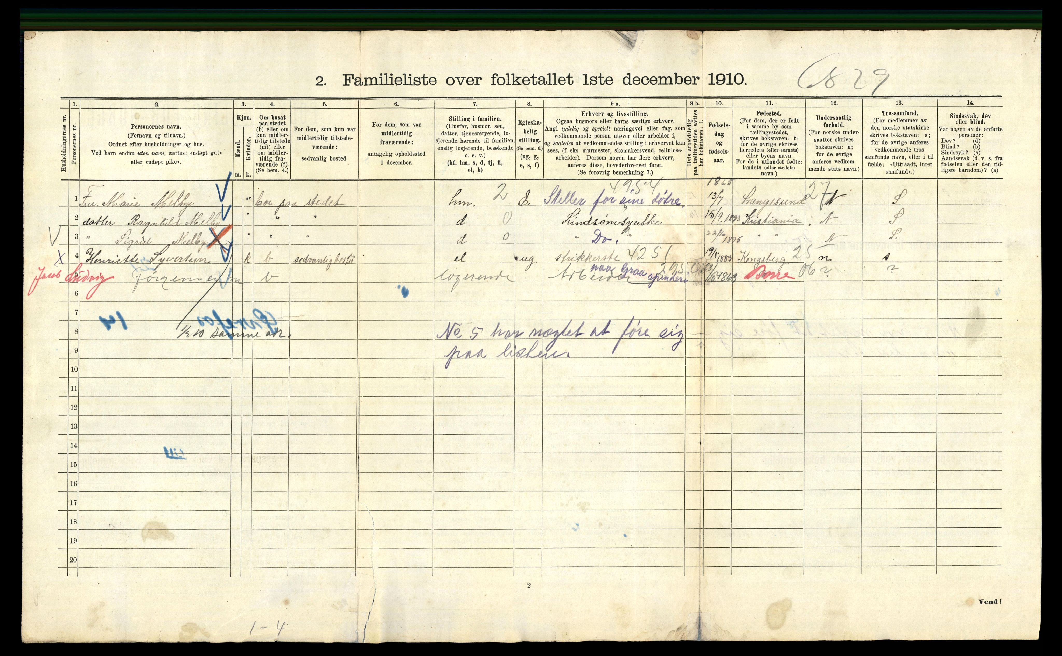 RA, 1910 census for Kristiania, 1910, p. 124684