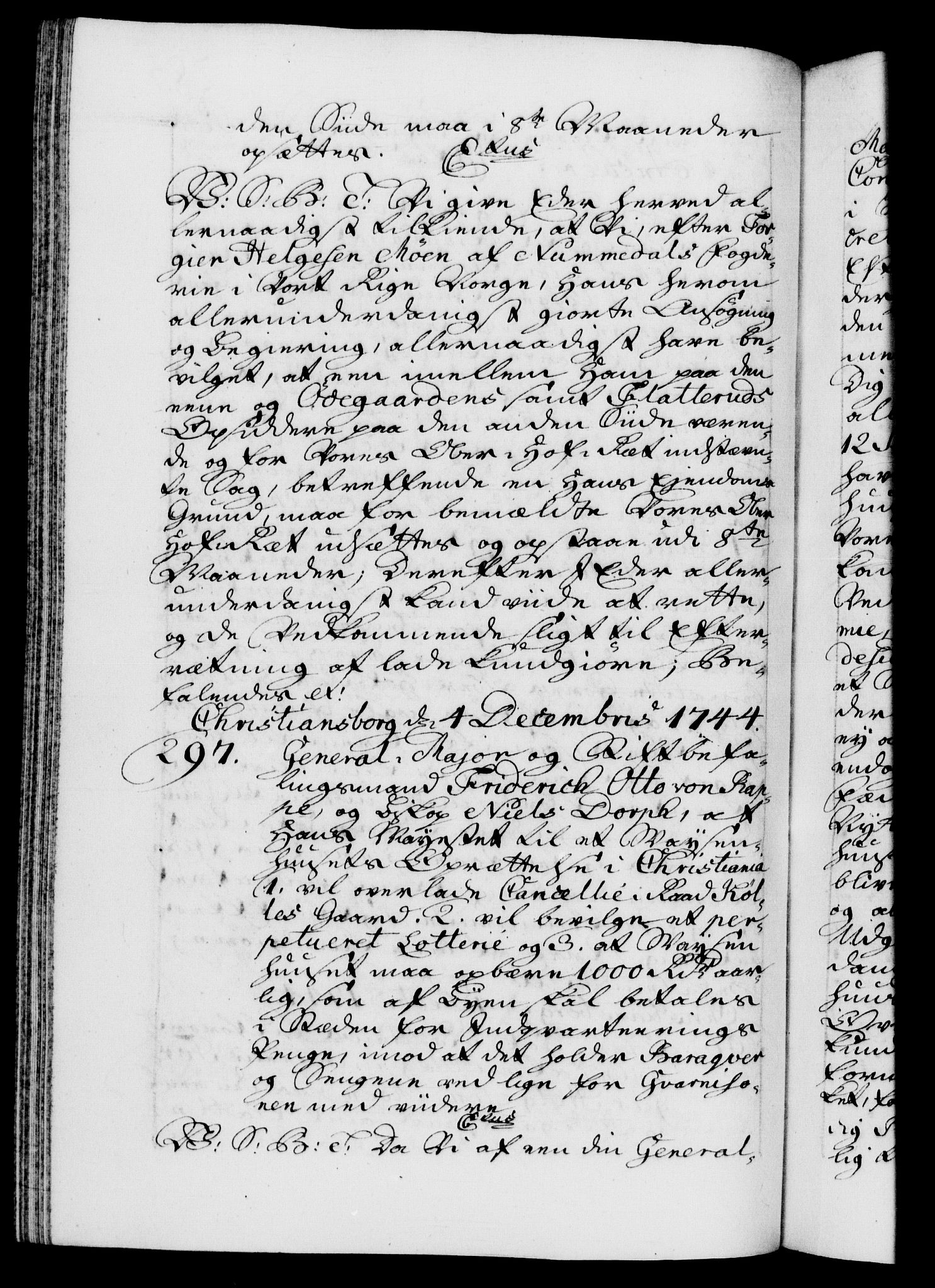 Danske Kanselli 1572-1799, AV/RA-EA-3023/F/Fc/Fca/Fcab/L0030: Norske tegnelser, 1744-1746, p. 285b