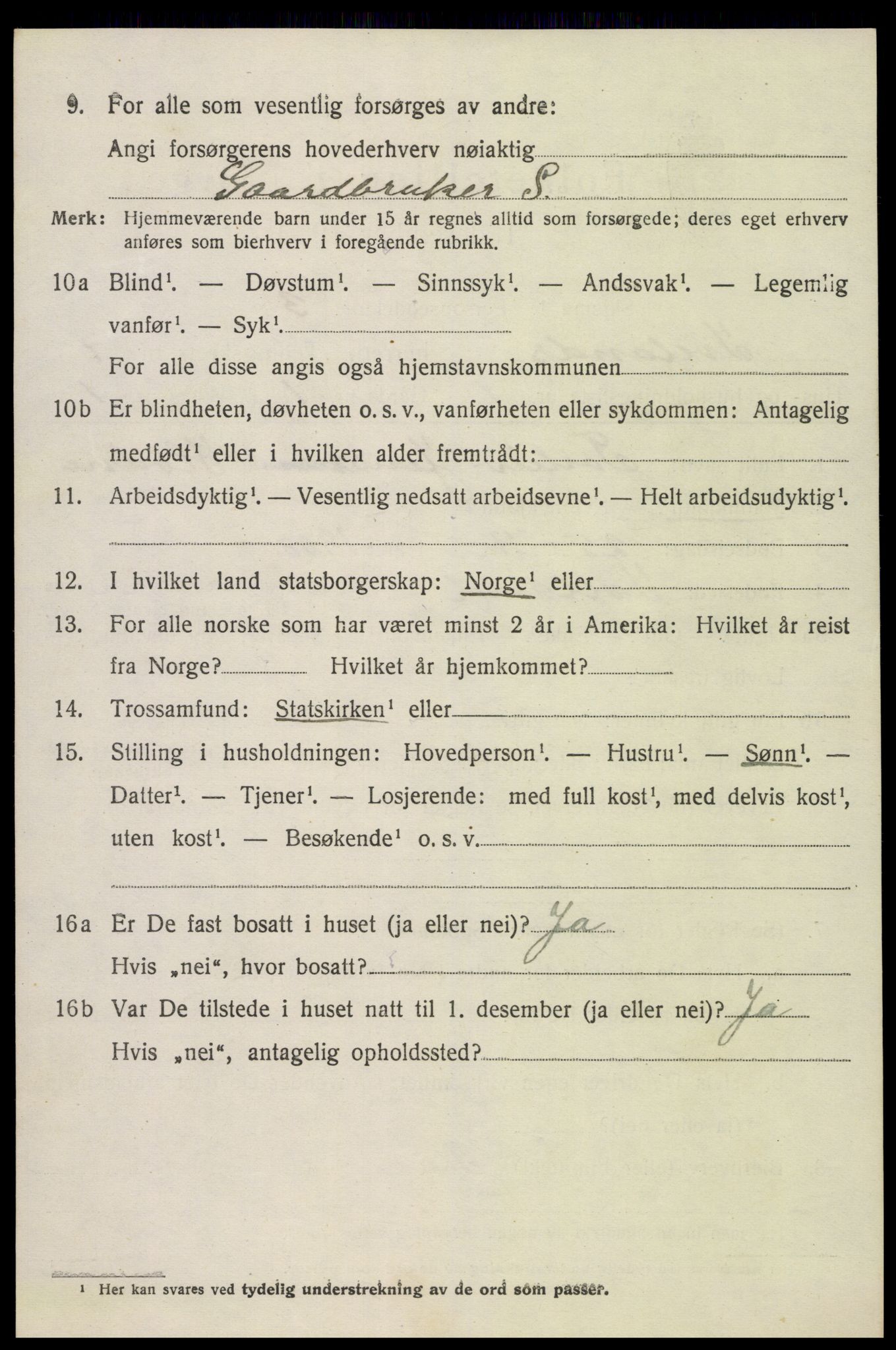 SAK, 1920 census for Iveland, 1920, p. 420