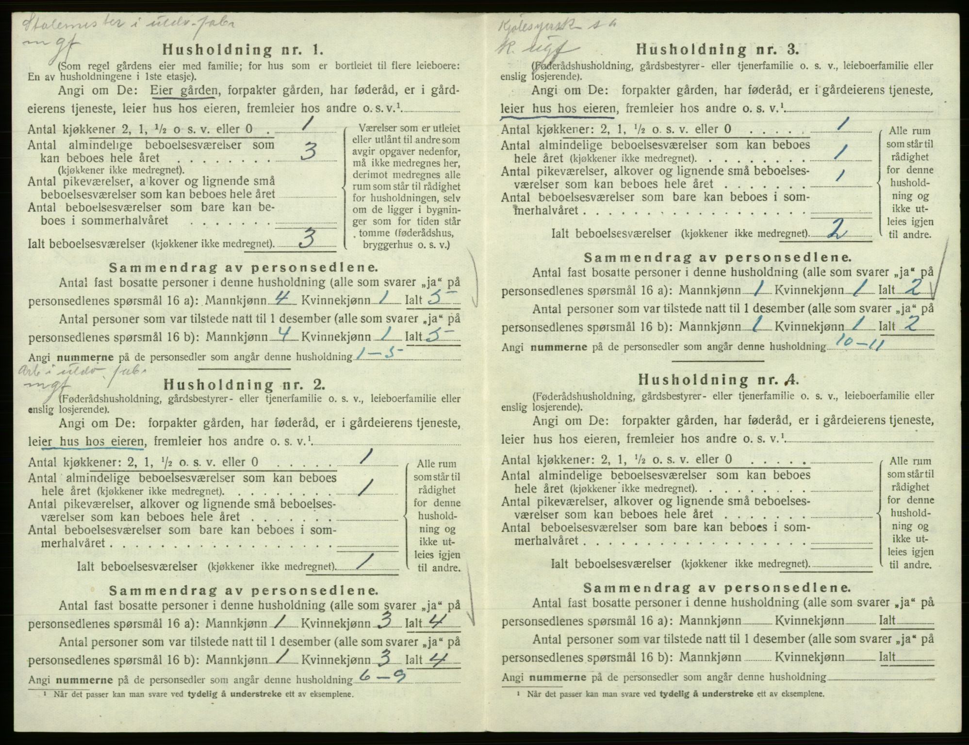 SAB, 1920 census for Samnanger, 1920, p. 451