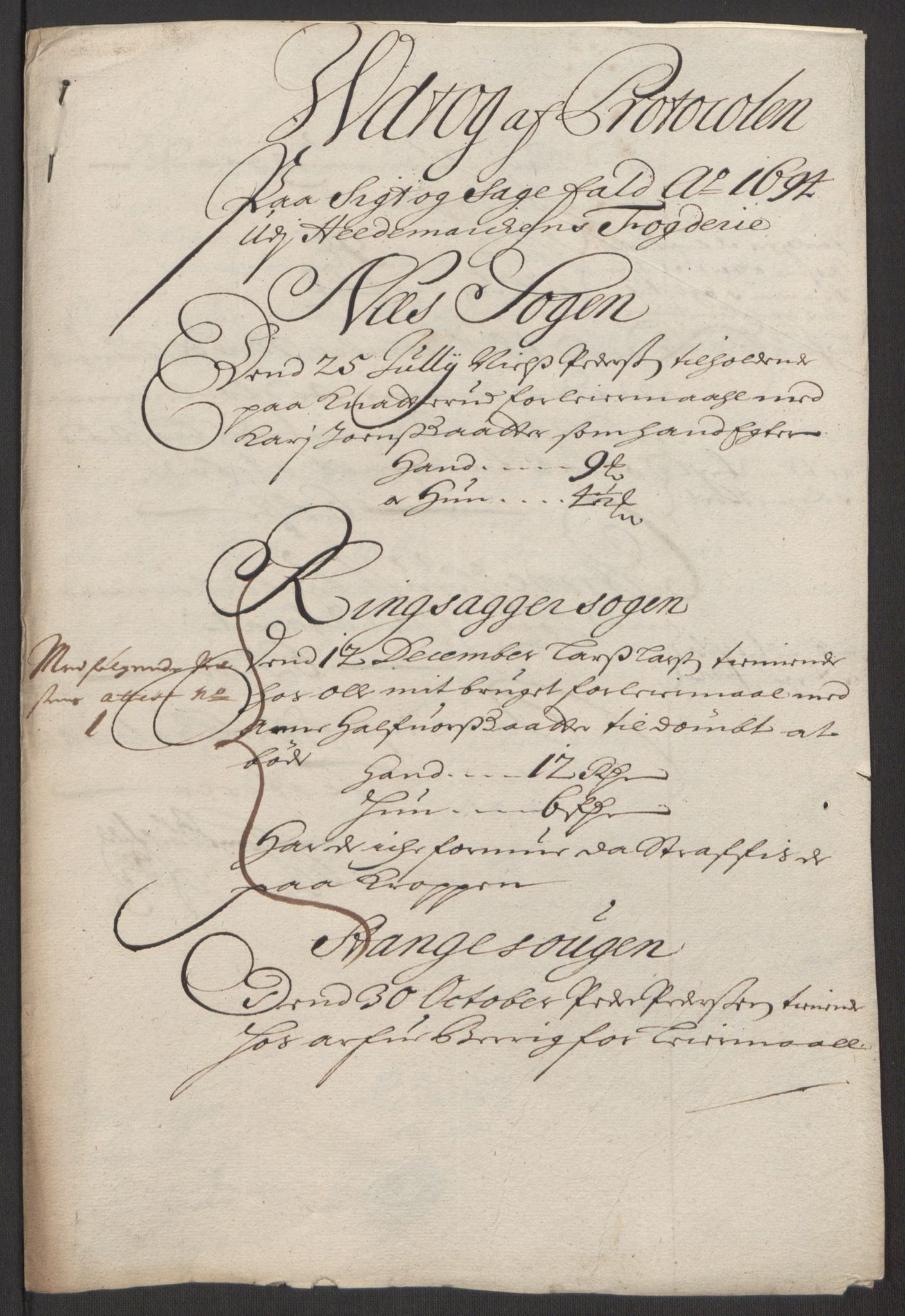 Rentekammeret inntil 1814, Reviderte regnskaper, Fogderegnskap, RA/EA-4092/R16/L1035: Fogderegnskap Hedmark, 1694, p. 71