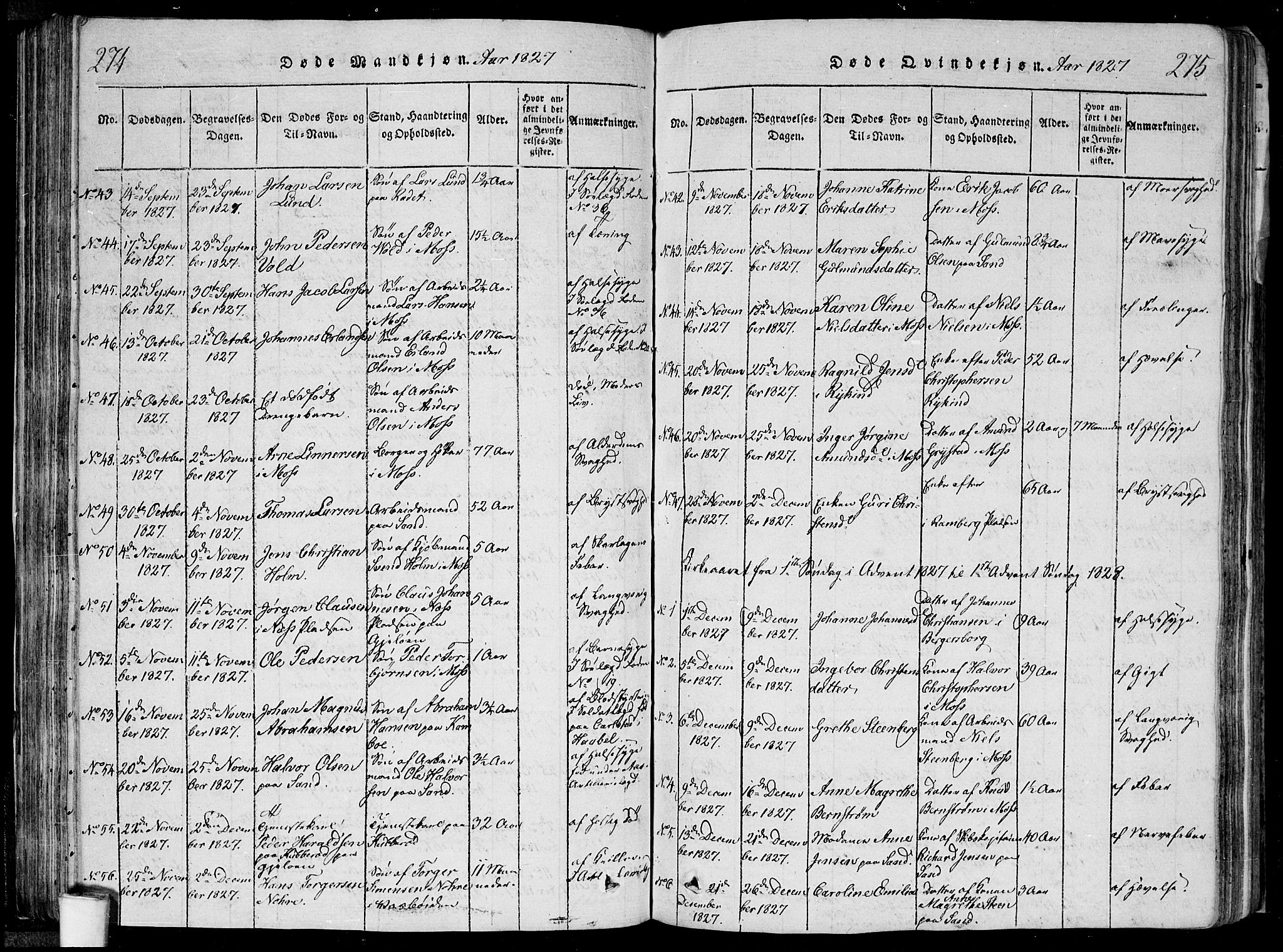 Moss prestekontor Kirkebøker, SAO/A-2003/F/Fa/L0005: Parish register (official) no. I 5, 1814-1828, p. 274-275