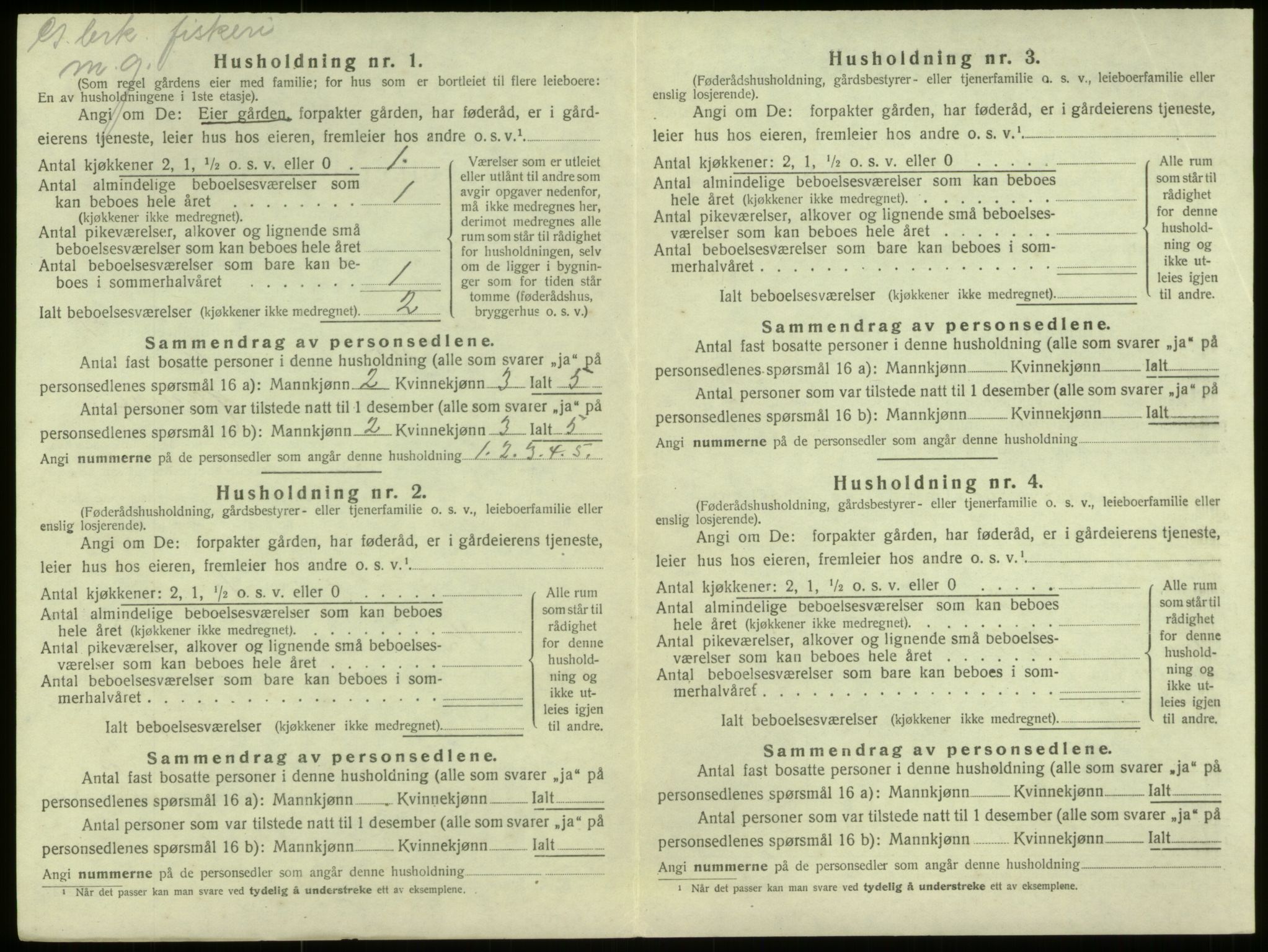 SAB, 1920 census for Selje, 1920, p. 576