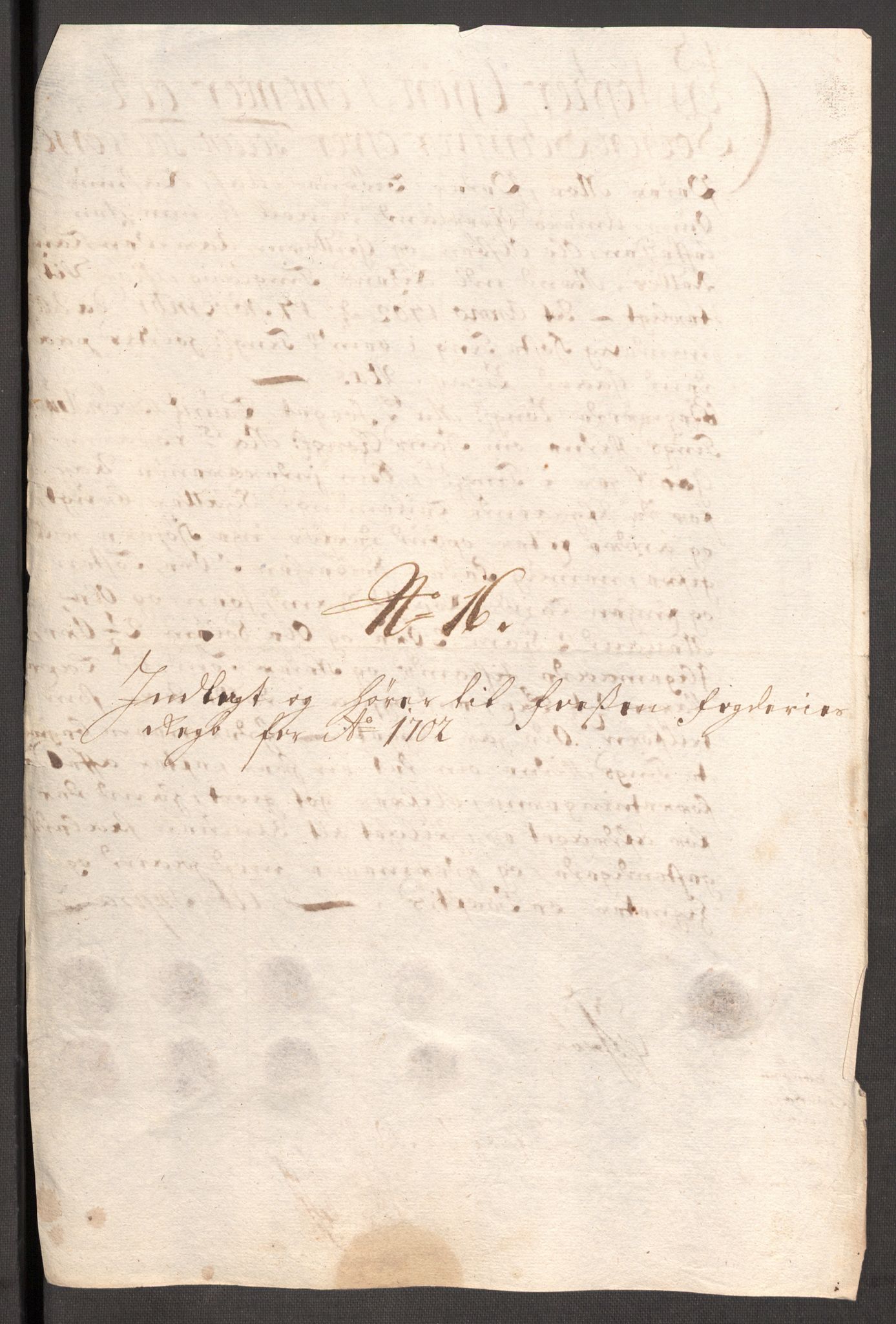 Rentekammeret inntil 1814, Reviderte regnskaper, Fogderegnskap, RA/EA-4092/R57/L3855: Fogderegnskap Fosen, 1702-1703, p. 158