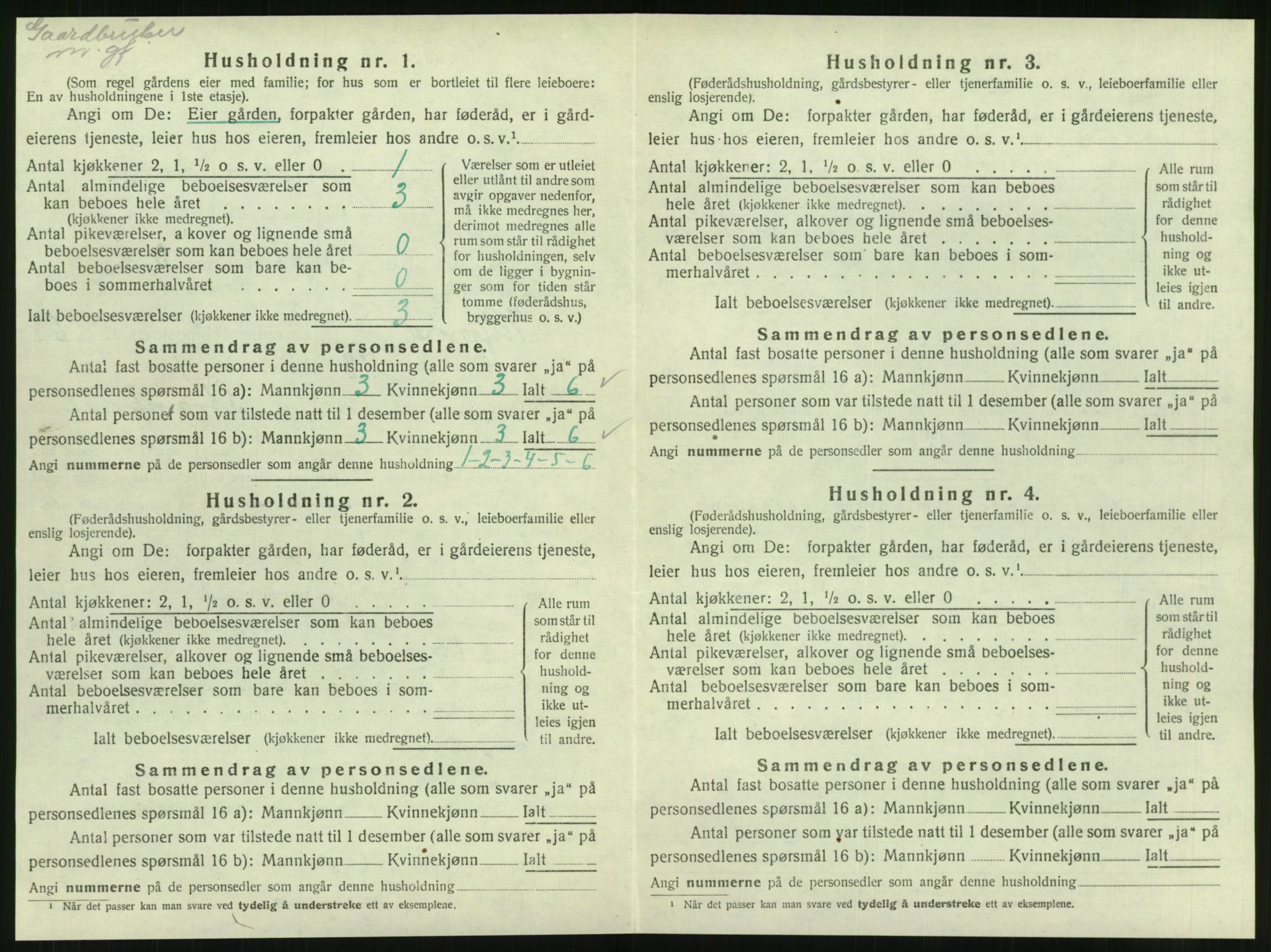 SAT, 1920 census for Velfjord, 1920, p. 532