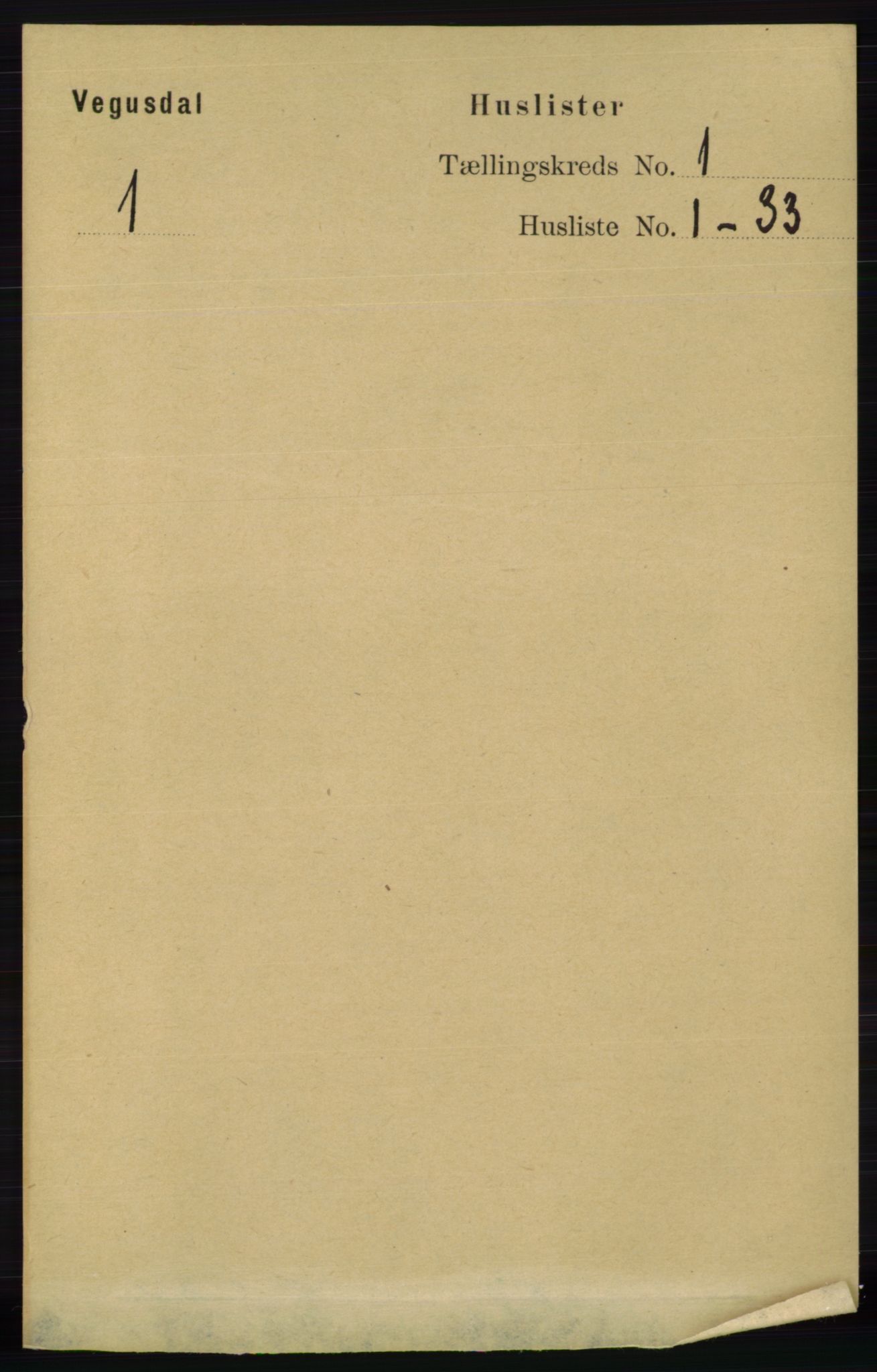 RA, 1891 census for 0934 Vegusdal, 1891, p. 18