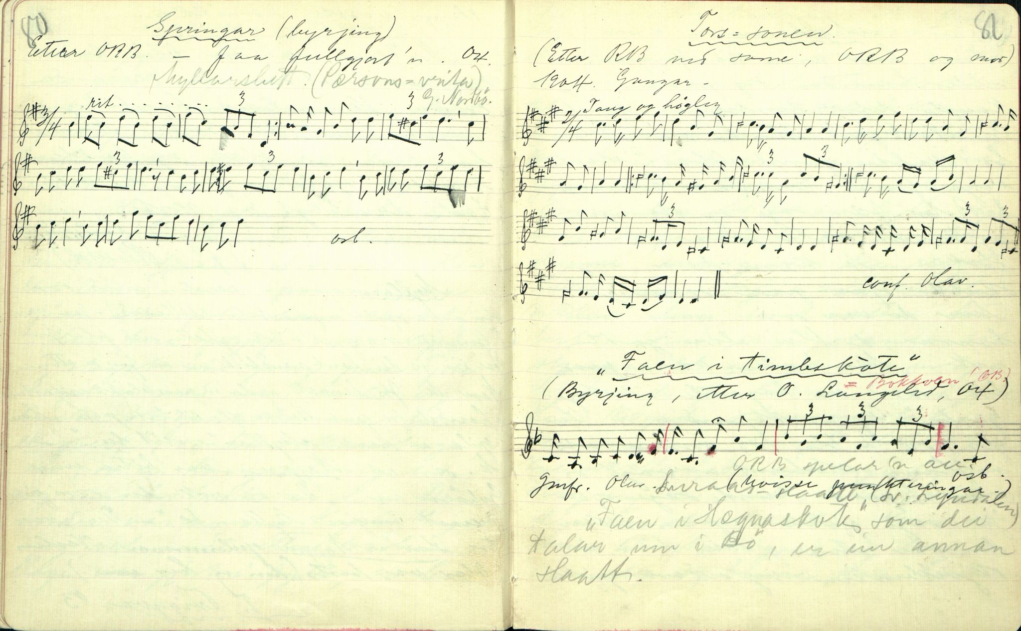 Rikard Berge, TEMU/TGM-A-1003/F/L0001/0031: 001-030 Innholdslister / 27. Musikksogu IV, 1903-1904, p. 80-81