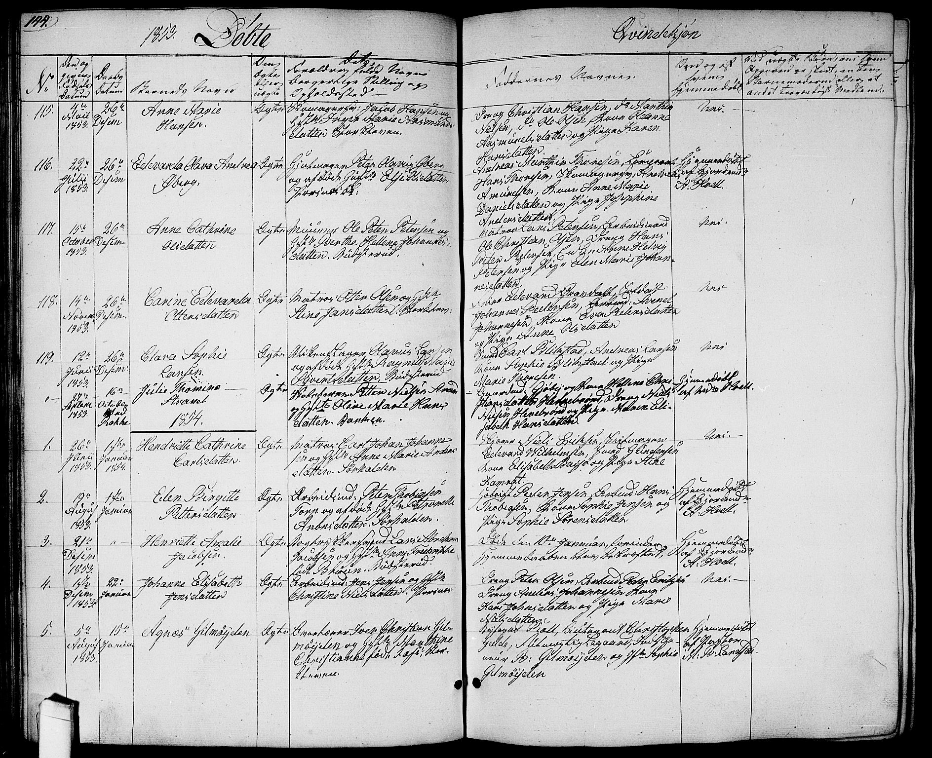 Halden prestekontor Kirkebøker, AV/SAO-A-10909/G/Ga/L0004: Parish register (copy) no. 4, 1845-1854, p. 144