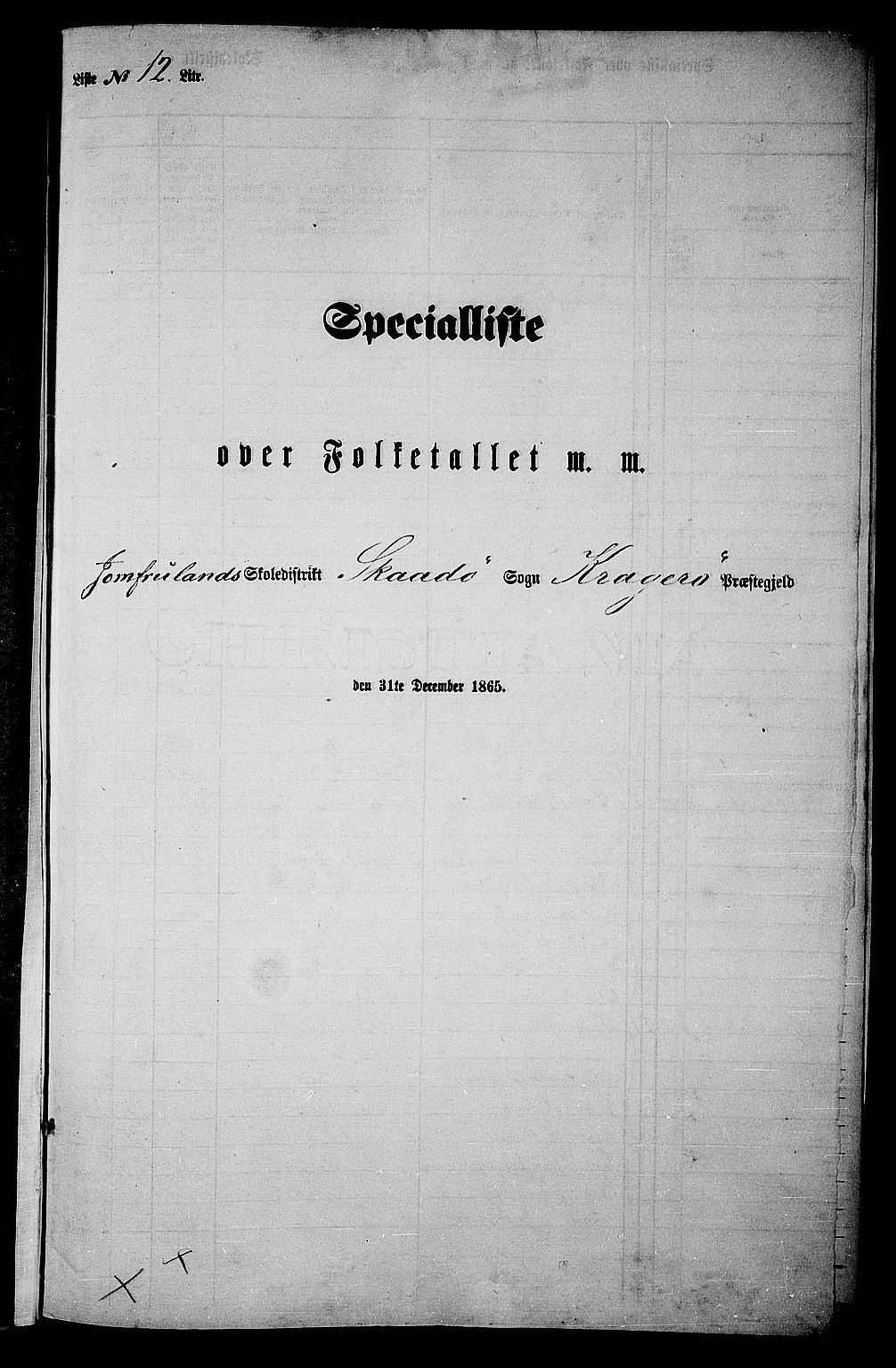 RA, 1865 census for Kragerø/Sannidal og Skåtøy, 1865, p. 210