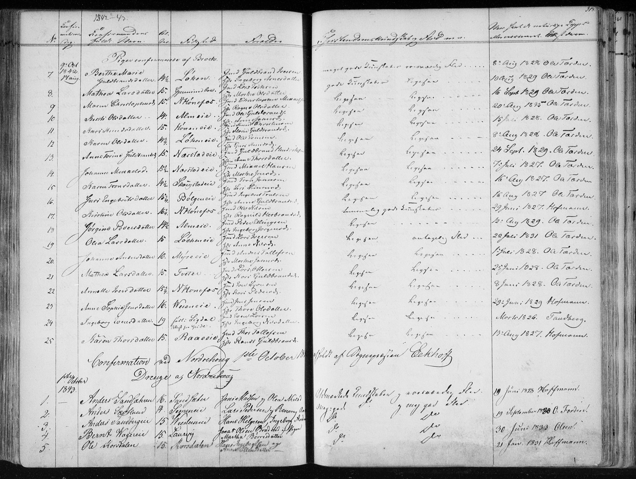 Norderhov kirkebøker, AV/SAKO-A-237/F/Fa/L0010: Parish register (official) no. 10, 1837-1847, p. 318