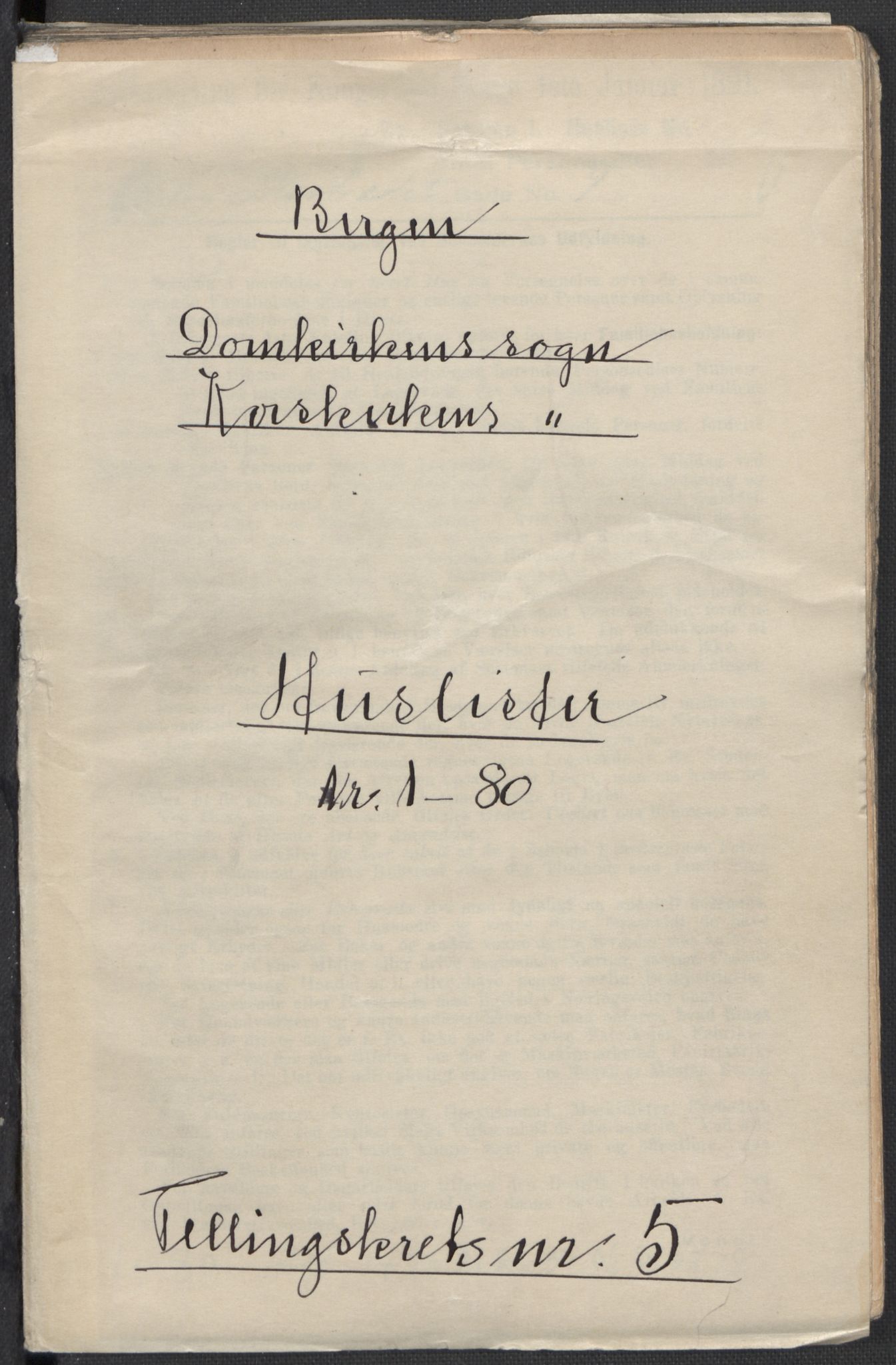 RA, 1891 Census for 1301 Bergen, 1891, p. 857