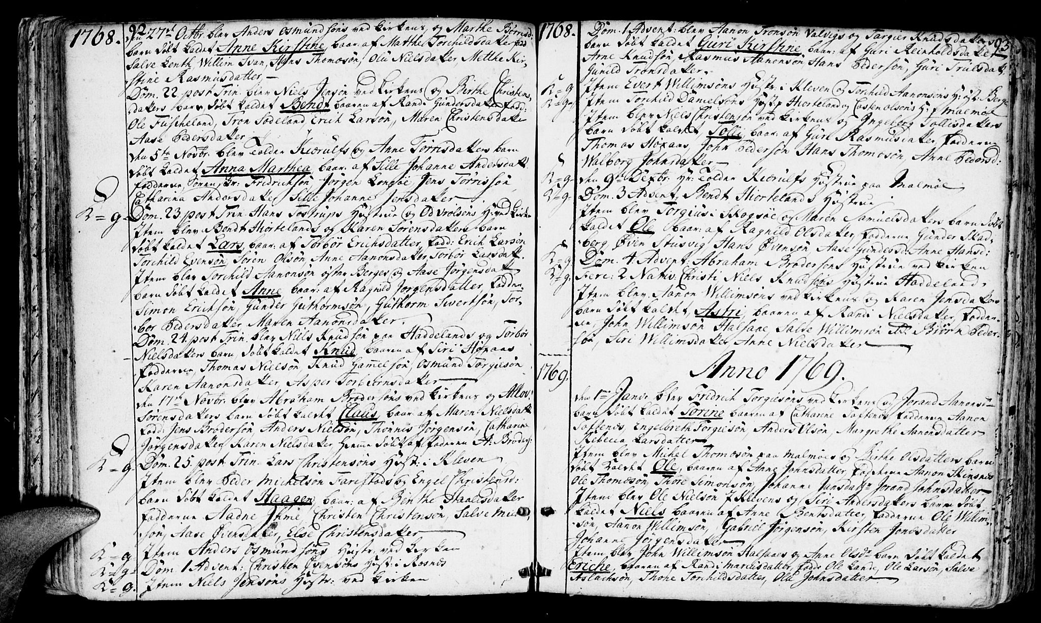 Mandal sokneprestkontor, AV/SAK-1111-0030/F/Fa/Faa/L0003: Parish register (official) no. A 3, 1748-1794, p. 92-93