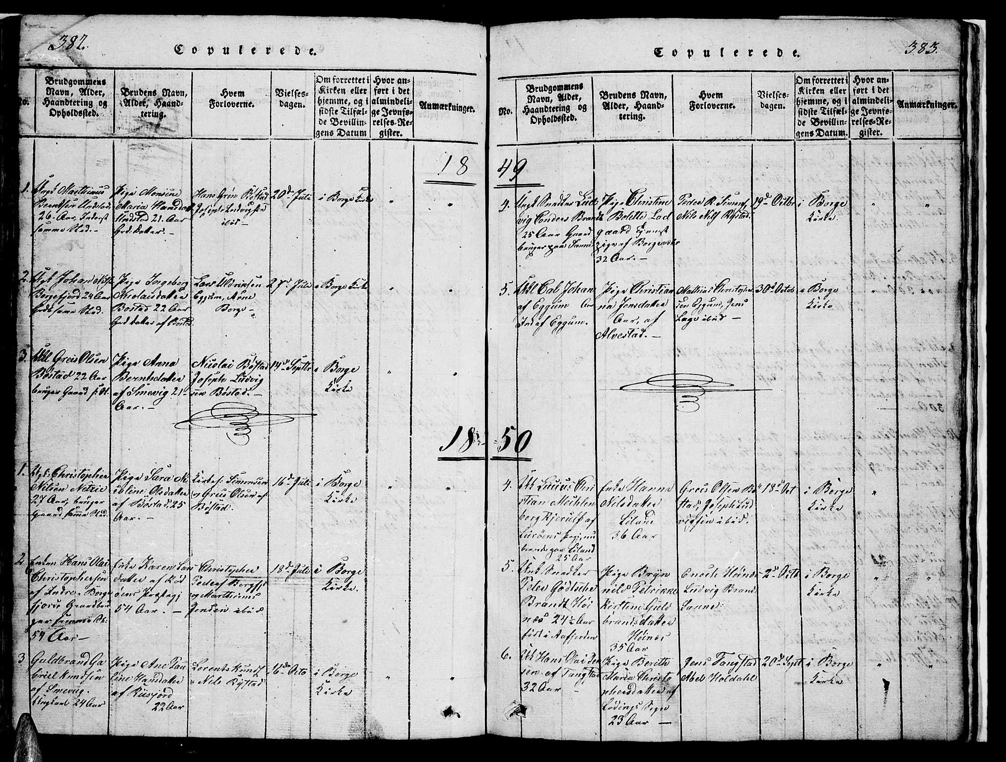 Ministerialprotokoller, klokkerbøker og fødselsregistre - Nordland, AV/SAT-A-1459/880/L1139: Parish register (copy) no. 880C01, 1836-1857, p. 382-383