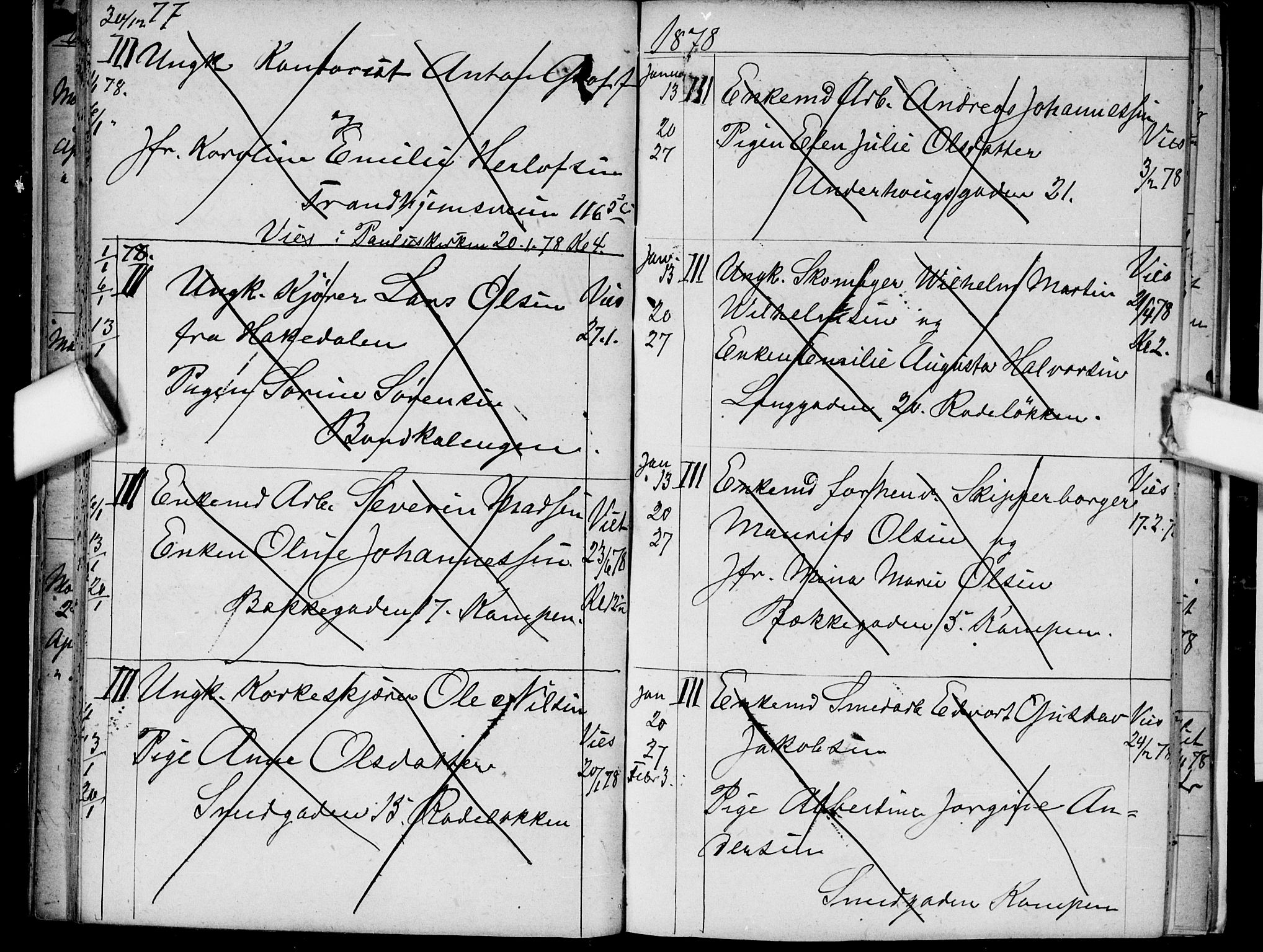 Østre Aker prestekontor Kirkebøker, AV/SAO-A-10840/H/Ha/L0003: Banns register no. I 3, 1873-1878