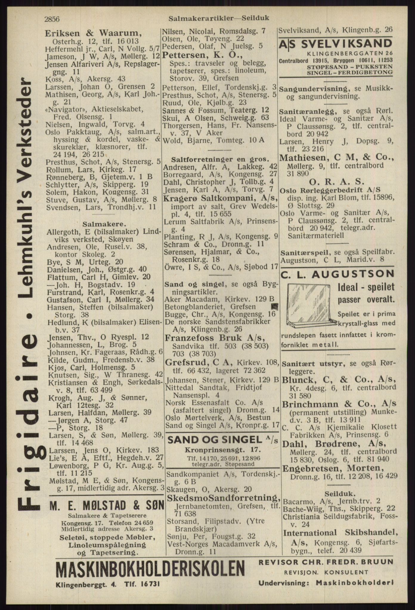 Kristiania/Oslo adressebok, PUBL/-, 1939, p. 2856