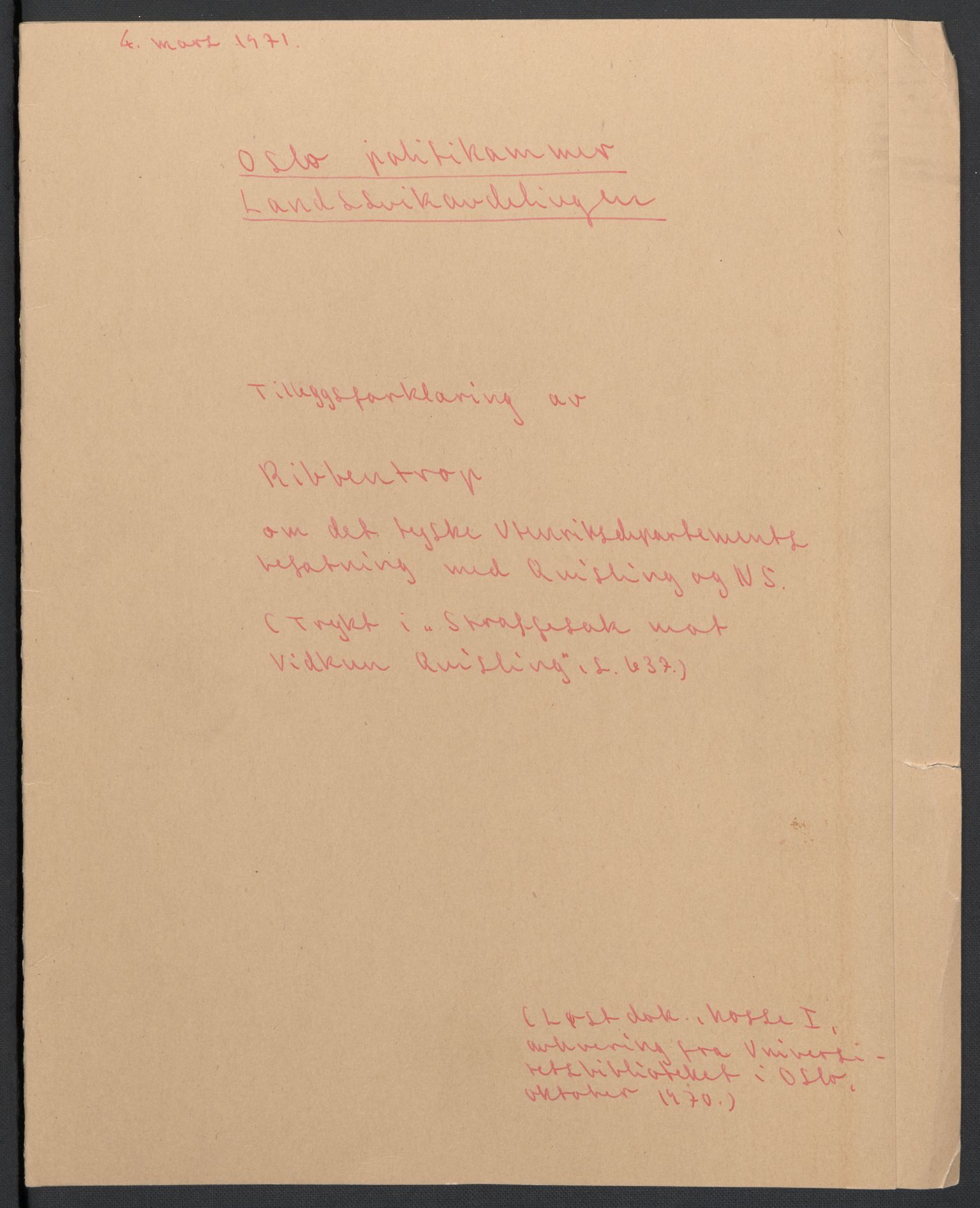 Landssvikarkivet, Oslo politikammer, RA/S-3138-01/D/Da/L0003: Dnr. 29, 1945, p. 1572