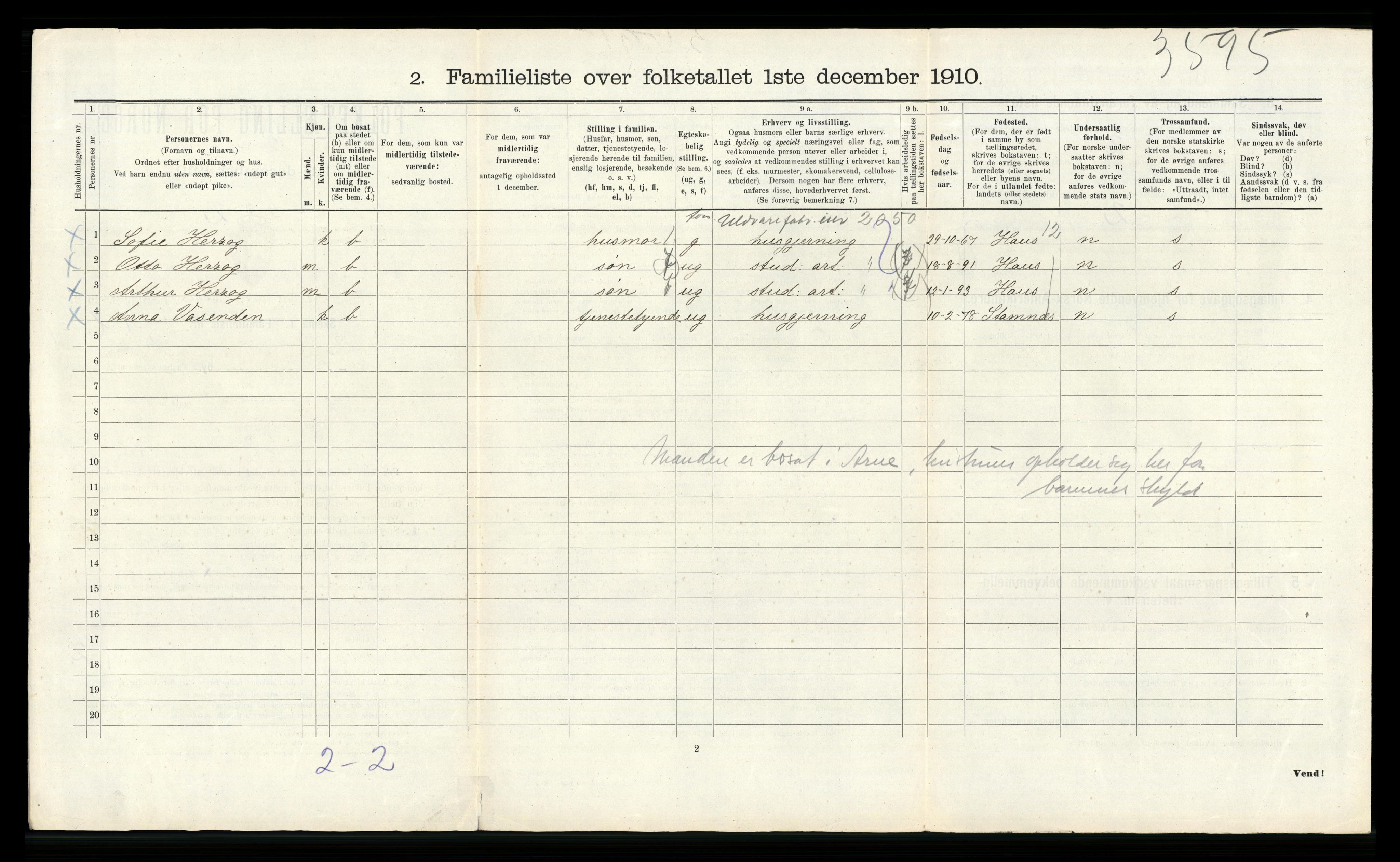 RA, 1910 census for Bergen, 1910, p. 4778