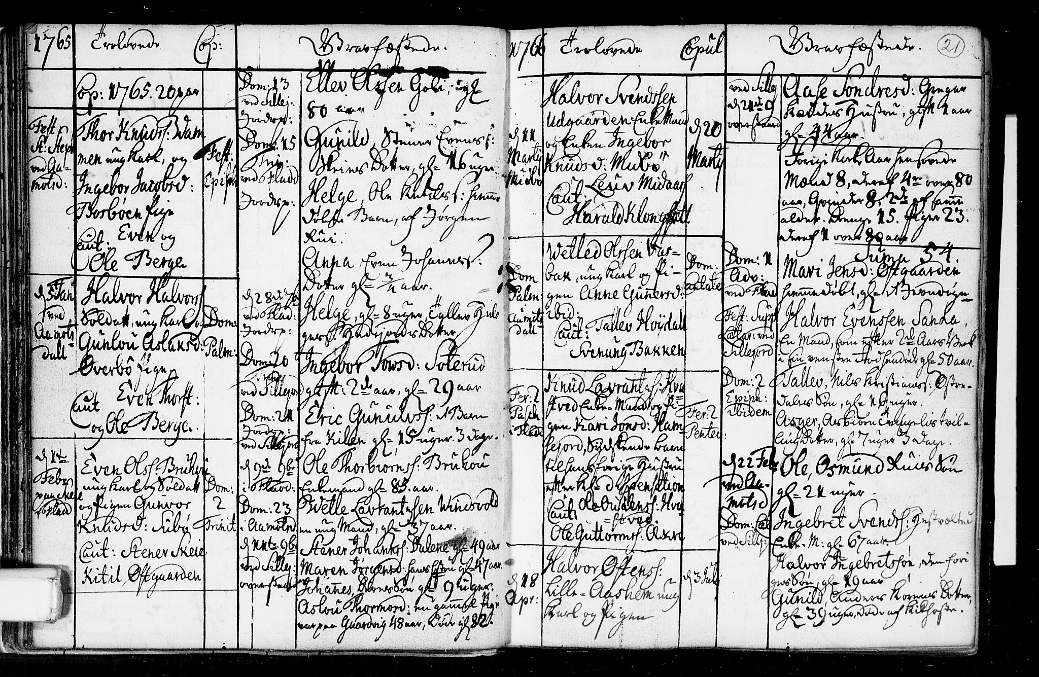 Seljord kirkebøker, SAKO/A-20/F/Fa/L0008: Parish register (official) no. I 8, 1755-1814, p. 21