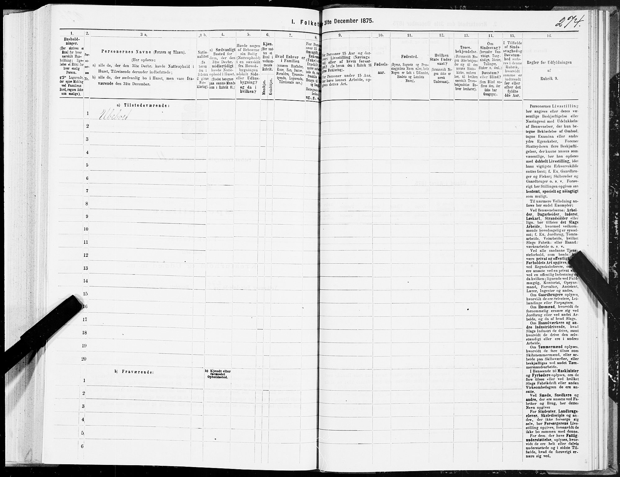 SAT, 1875 census for 1845P Folda, 1875, p. 3274