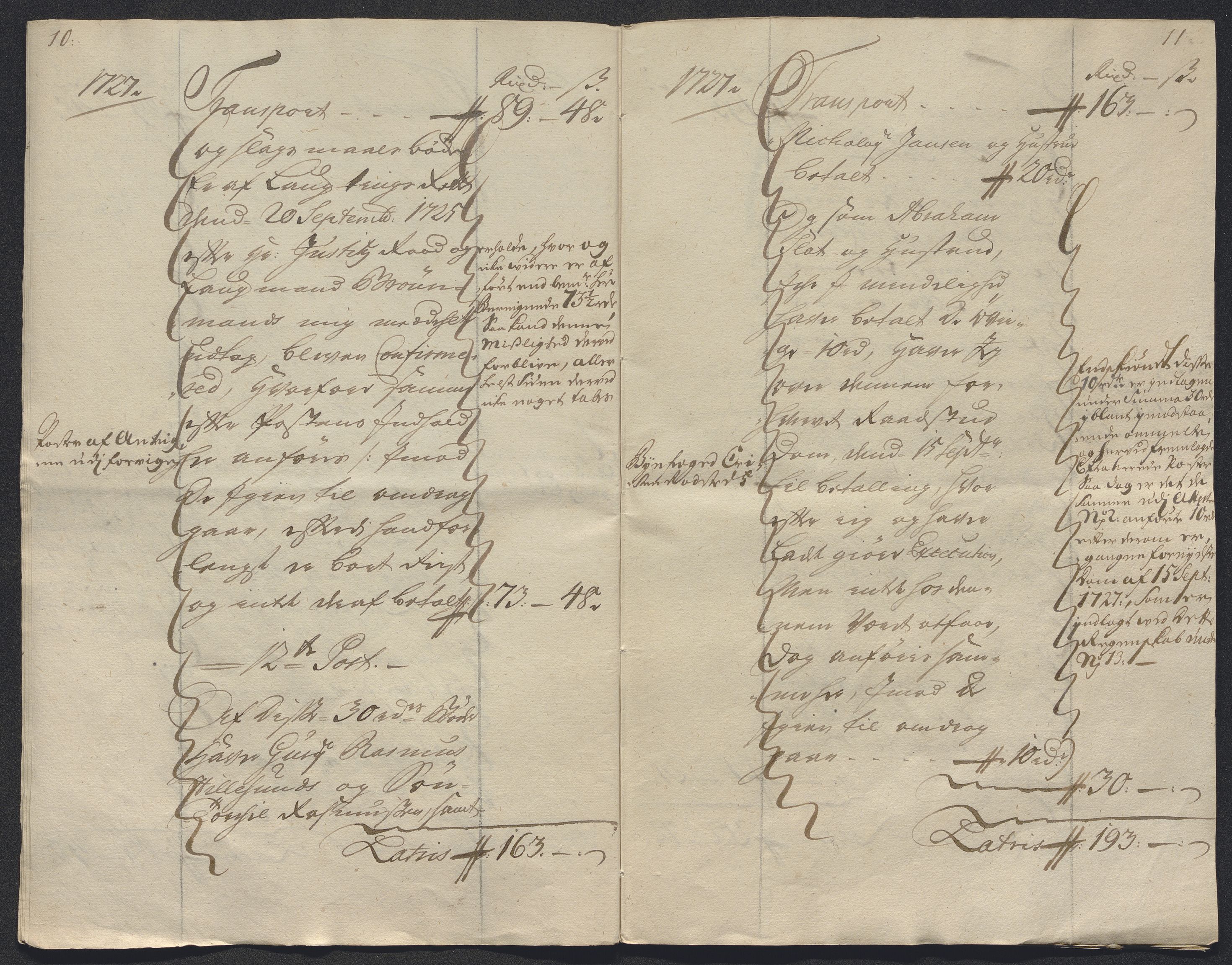 Rentekammeret inntil 1814, Reviderte regnskaper, Byregnskaper, AV/RA-EA-4066/R/Rm/L0286: [M19] Sikt og sakefall, 1719-1727, p. 609