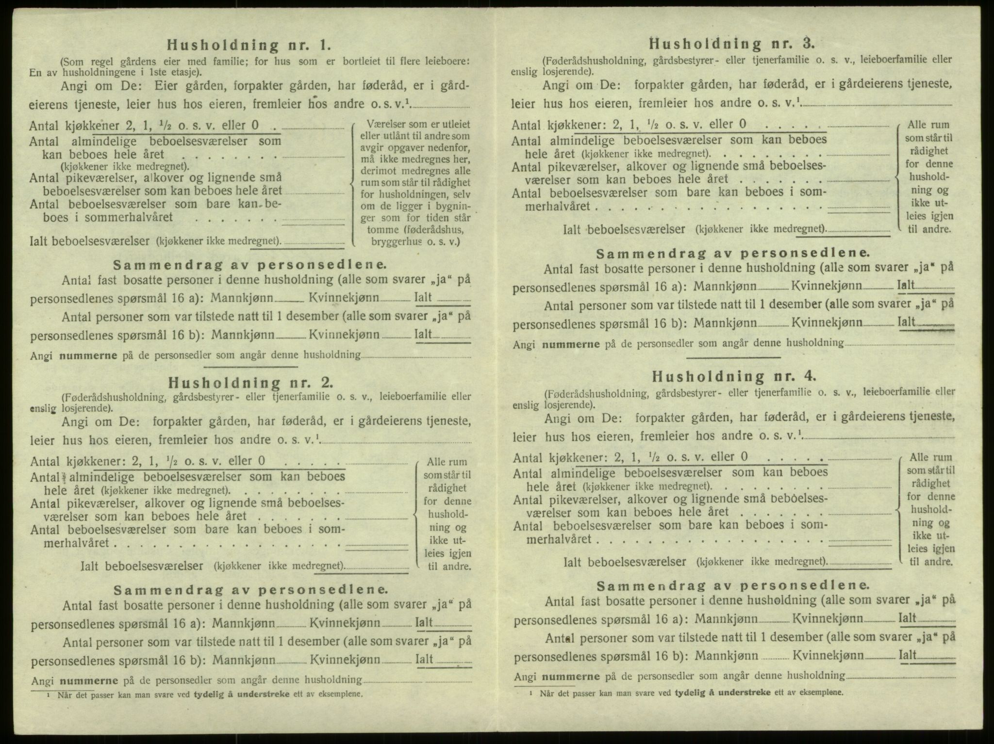 SAB, 1920 census for Selje, 1920, p. 743