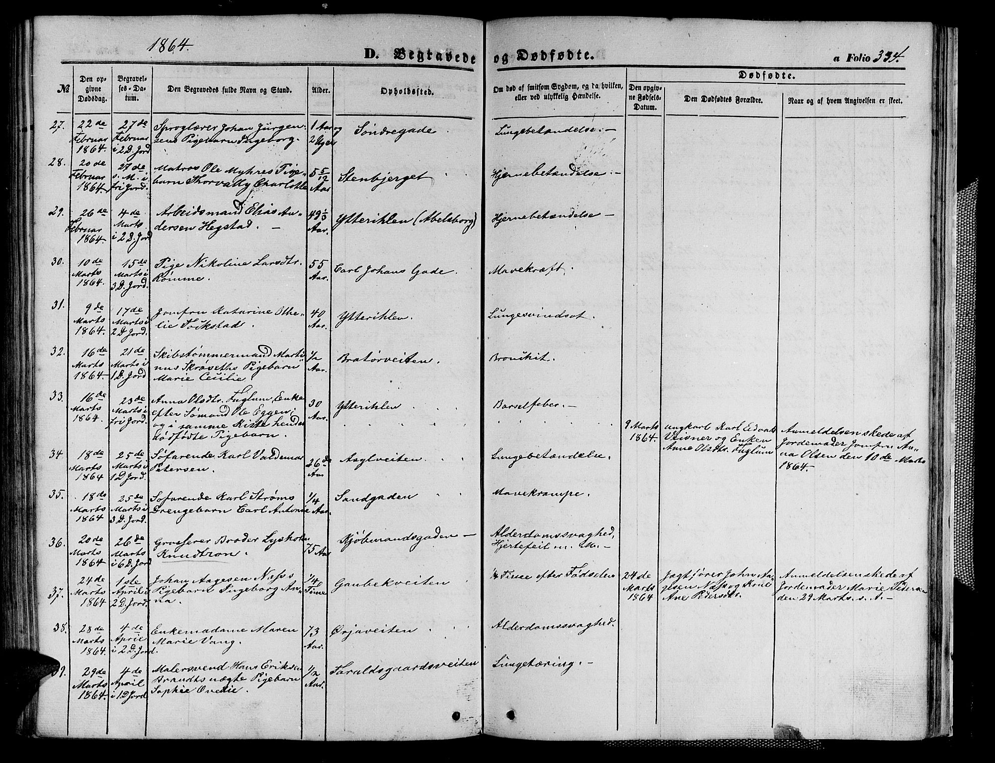 Ministerialprotokoller, klokkerbøker og fødselsregistre - Sør-Trøndelag, AV/SAT-A-1456/602/L0139: Parish register (copy) no. 602C07, 1859-1864, p. 334