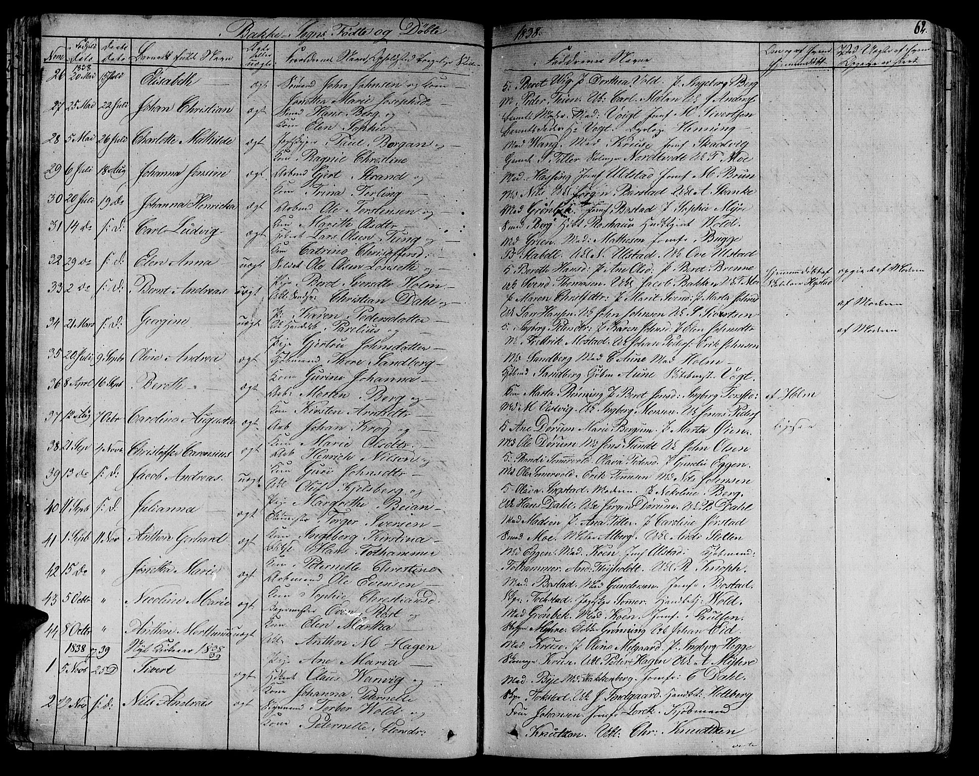 Ministerialprotokoller, klokkerbøker og fødselsregistre - Sør-Trøndelag, SAT/A-1456/606/L0287: Parish register (official) no. 606A04 /2, 1826-1840, p. 62