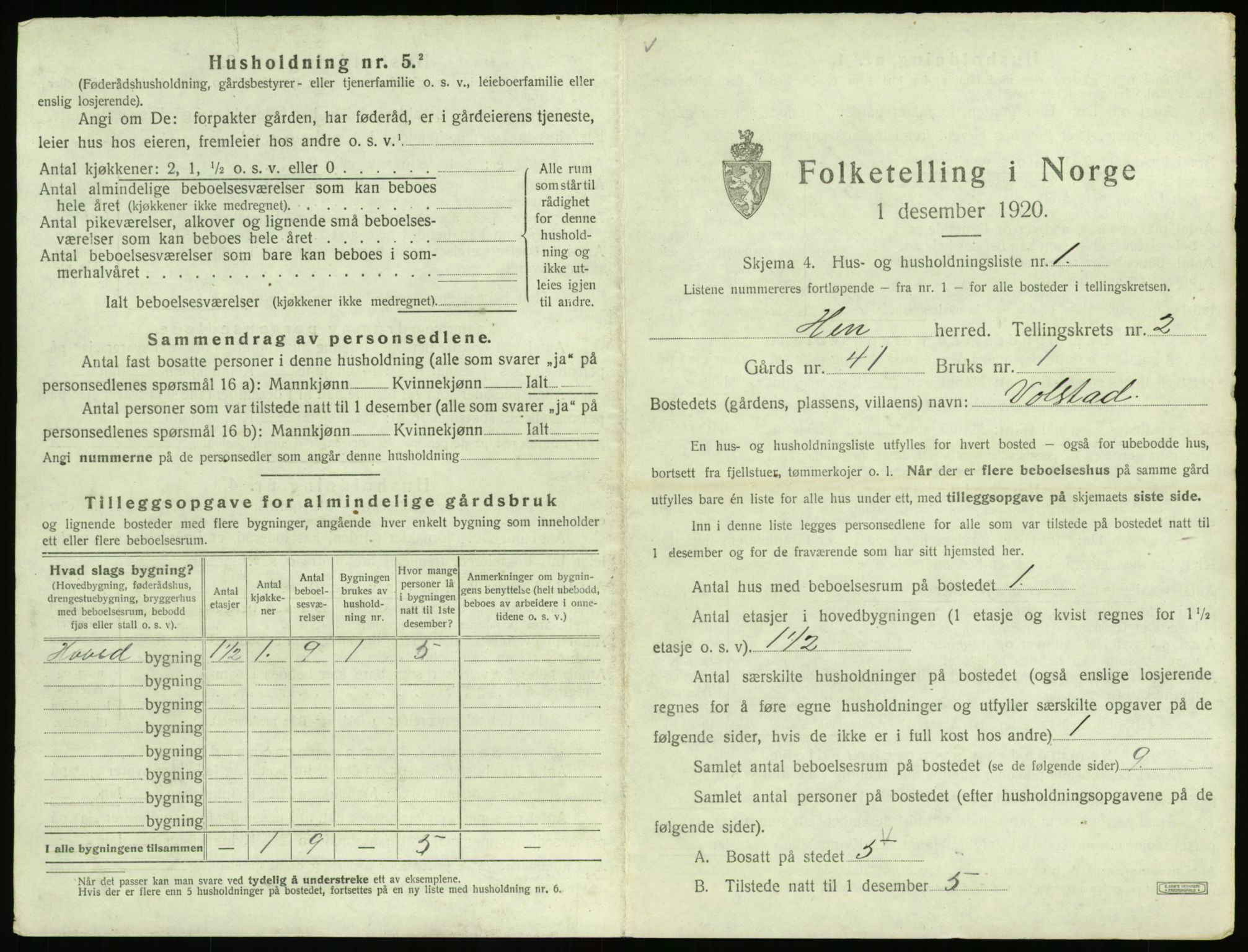 SAT, 1920 census for Hen, 1920, p. 120