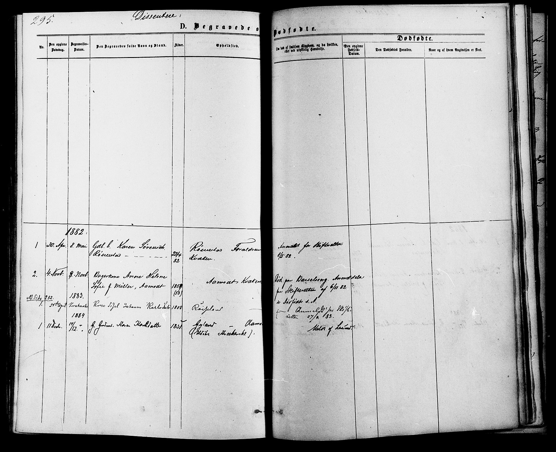 Kvinesdal sokneprestkontor, SAK/1111-0026/F/Fa/Fab/L0007: Parish register (official) no. A 7, 1870-1885, p. 295