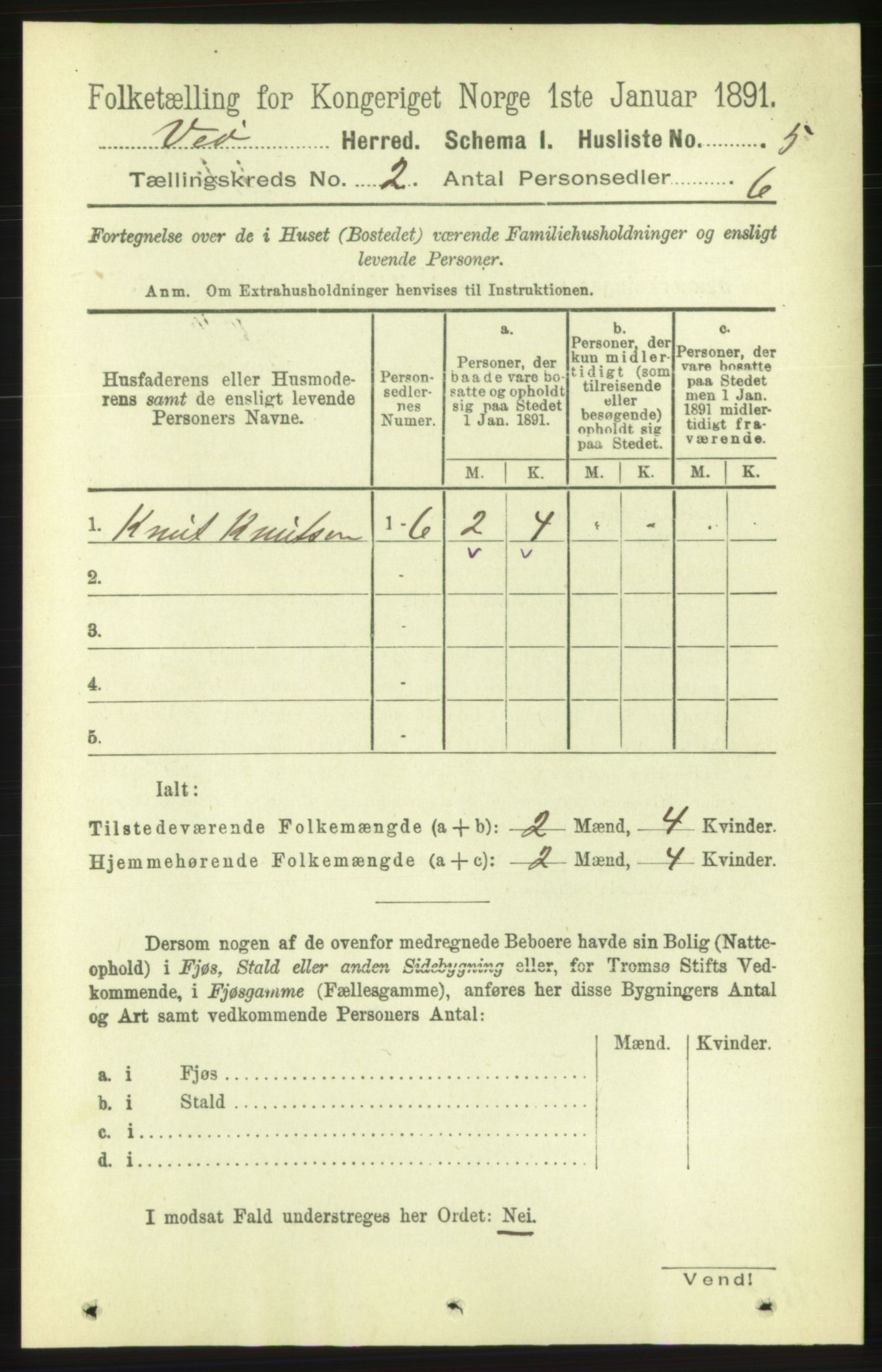 RA, 1891 census for 1541 Veøy, 1891, p. 656