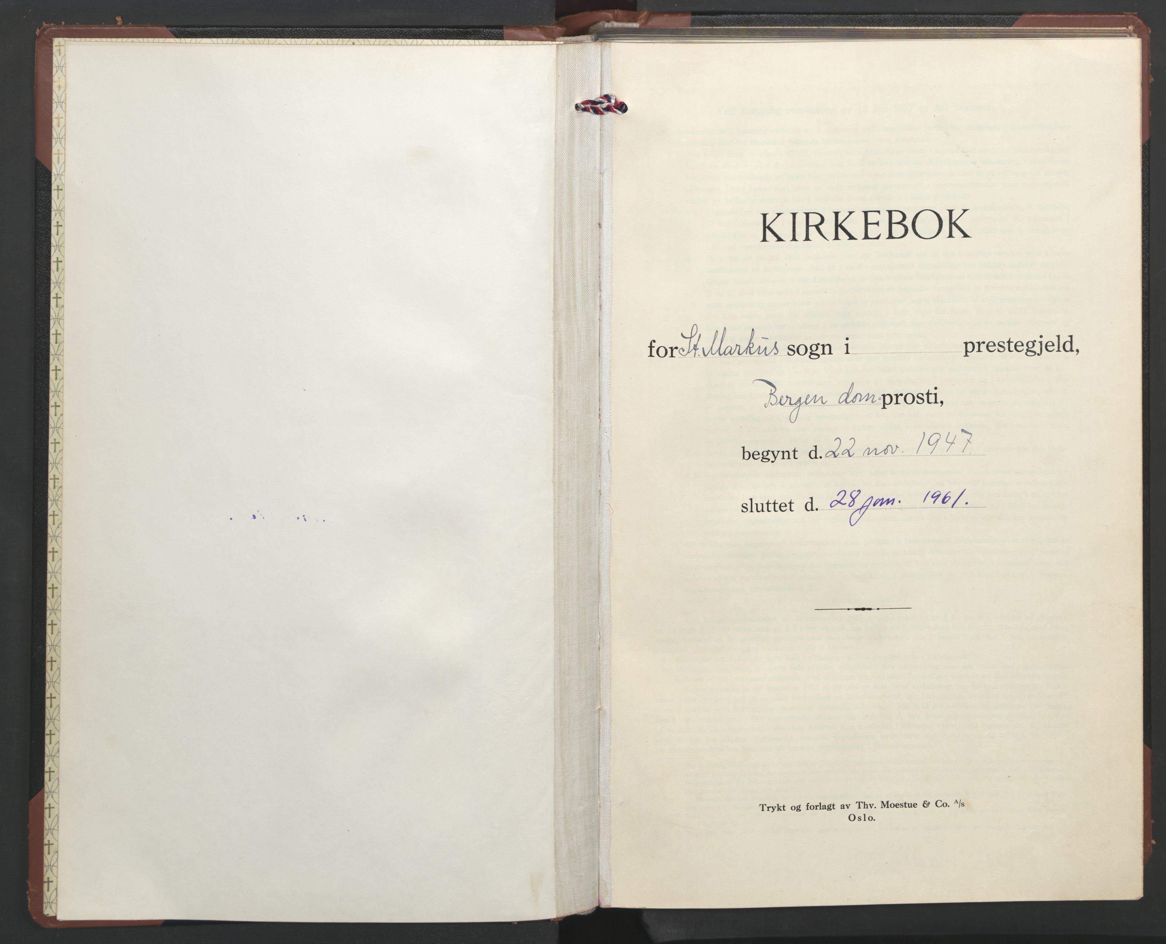 St. Markus sokneprestembete, AV/SAB-A-99935: Parish register (copy) no. C 2, 1947-1961