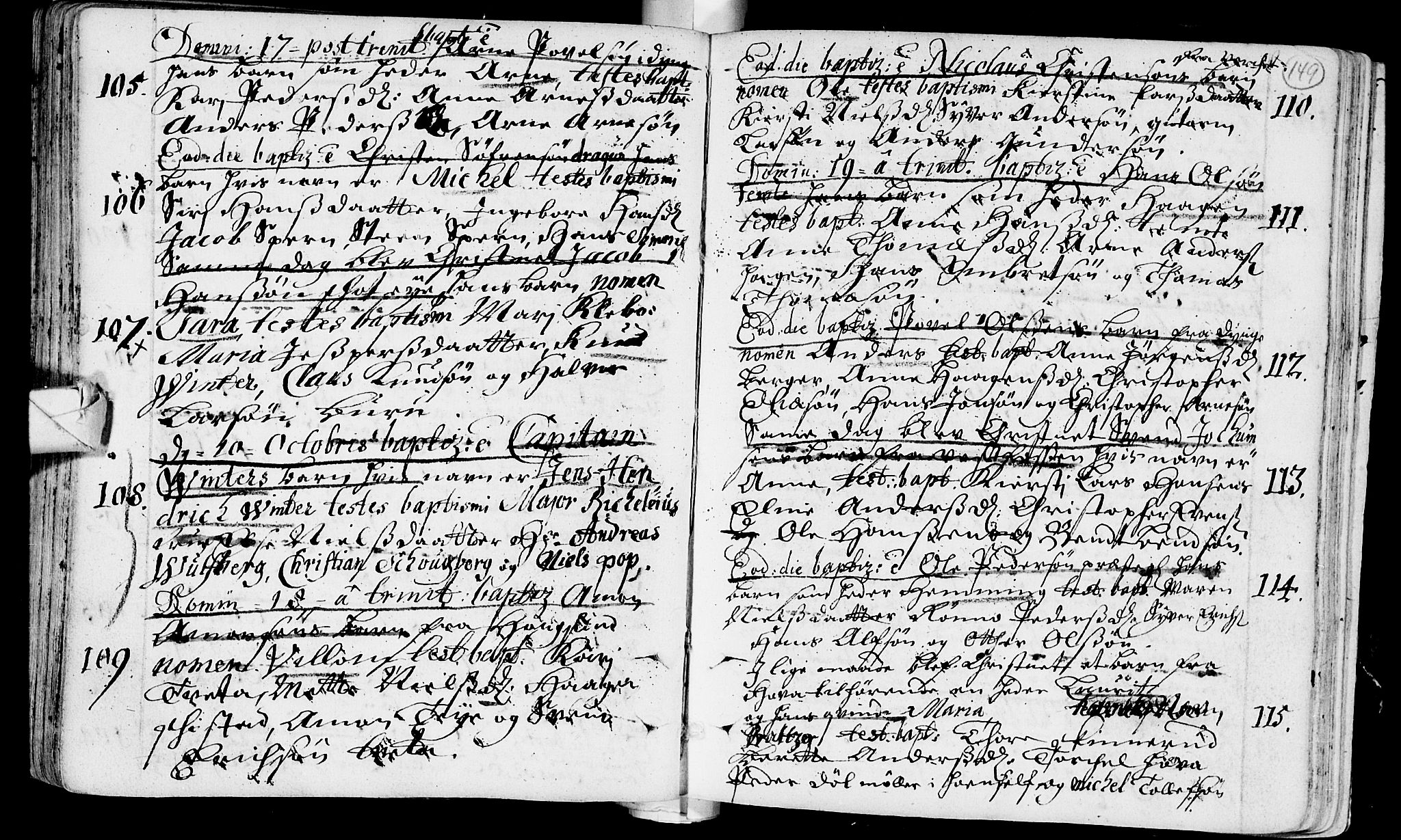 Eiker kirkebøker, AV/SAKO-A-4/F/Fa/L0002: Parish register (official) no. I 2, 1705-1724, p. 149