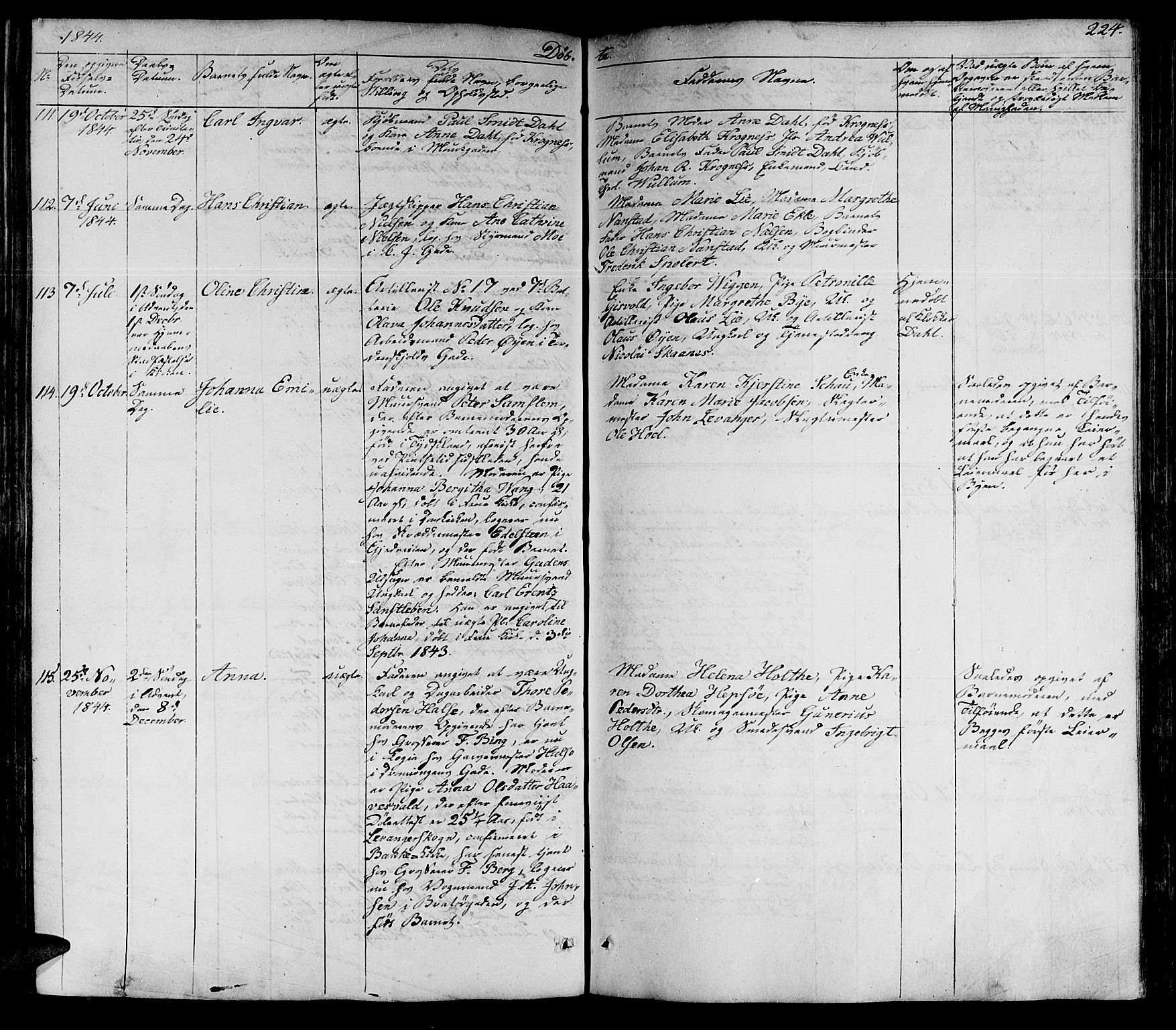 Ministerialprotokoller, klokkerbøker og fødselsregistre - Sør-Trøndelag, SAT/A-1456/602/L0136: Parish register (copy) no. 602C04, 1833-1845, p. 224