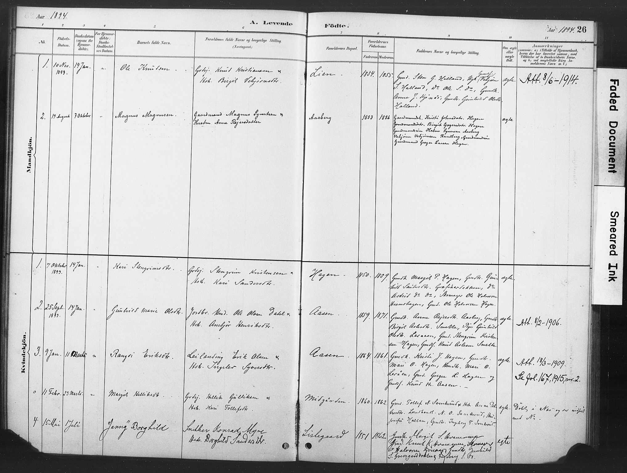 Nore kirkebøker, AV/SAKO-A-238/F/Fd/L0001: Parish register (official) no. IV 1, 1878-1918, p. 26