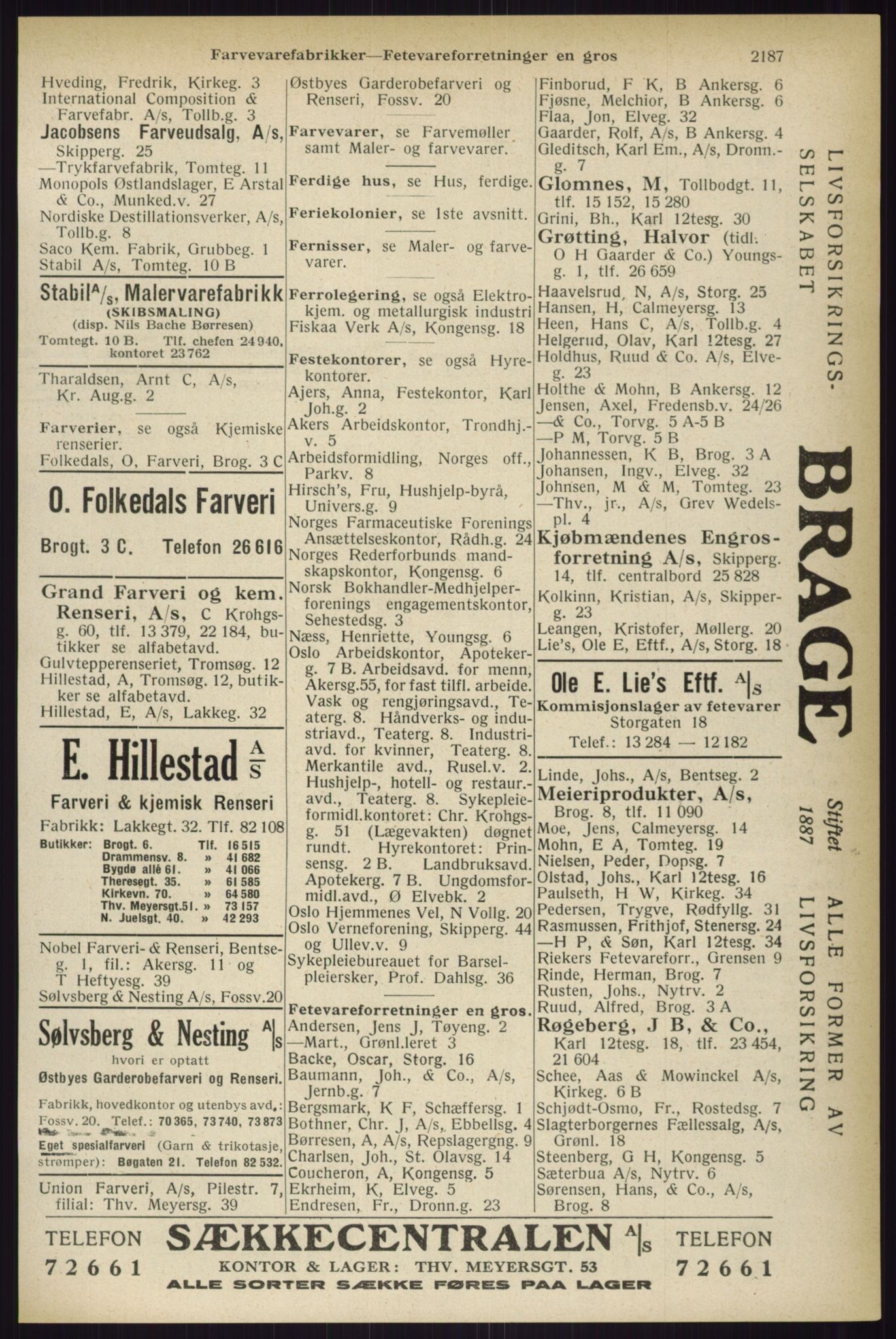 Kristiania/Oslo adressebok, PUBL/-, 1933, p. 2187