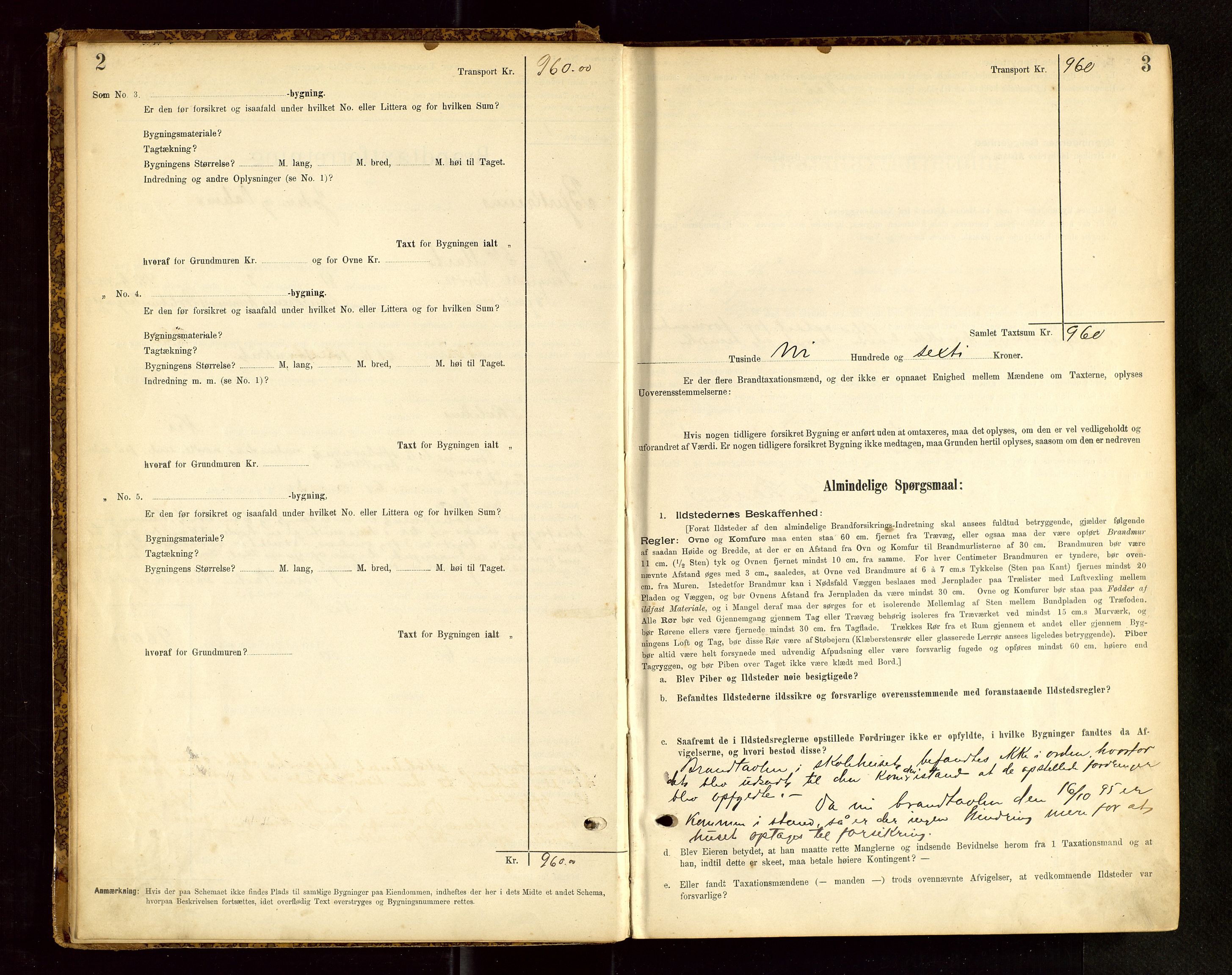 Bjerkreim lensmannskontor, SAST/A-100090/Gob/L0001: "Brandtaxationsprotokol", 1895-1950, p. 2-3