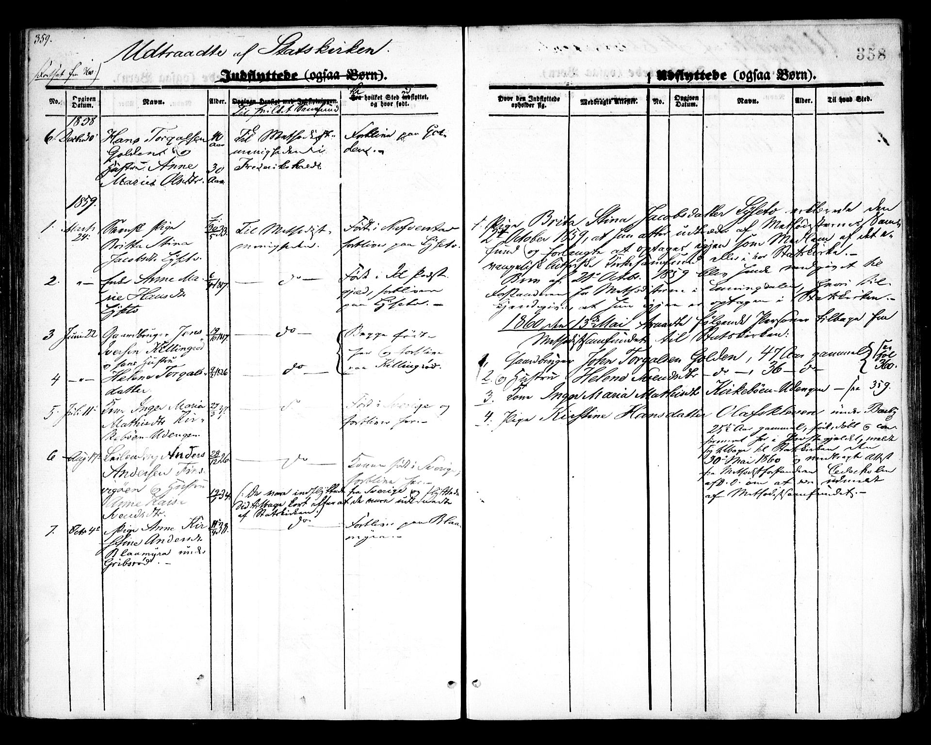 Idd prestekontor Kirkebøker, SAO/A-10911/F/Fc/L0004b: Parish register (official) no. III 4B, 1848-1860, p. 358