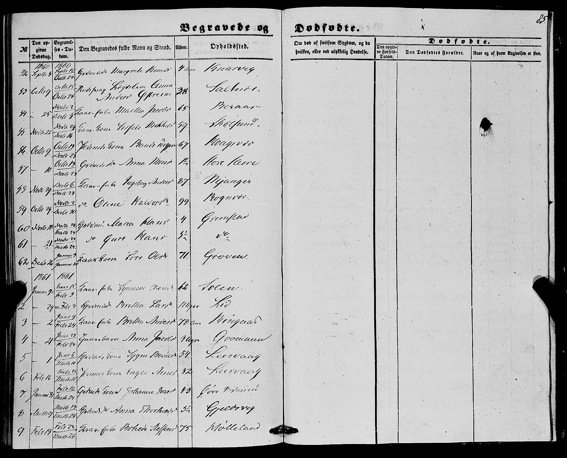 Lindås Sokneprestembete, SAB/A-76701/H/Haa: Parish register (official) no. A 15, 1848-1862, p. 85