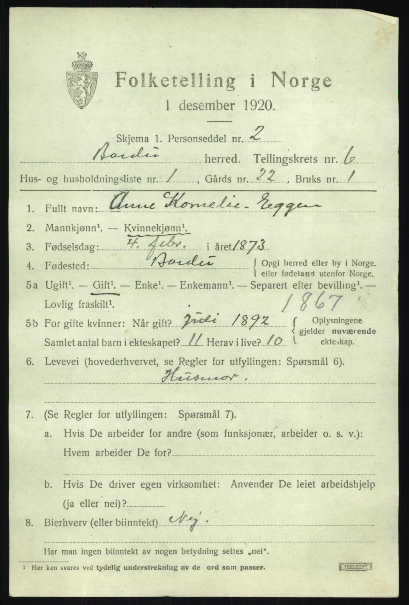 SATØ, 1920 census for Bardu, 1920, p. 2472